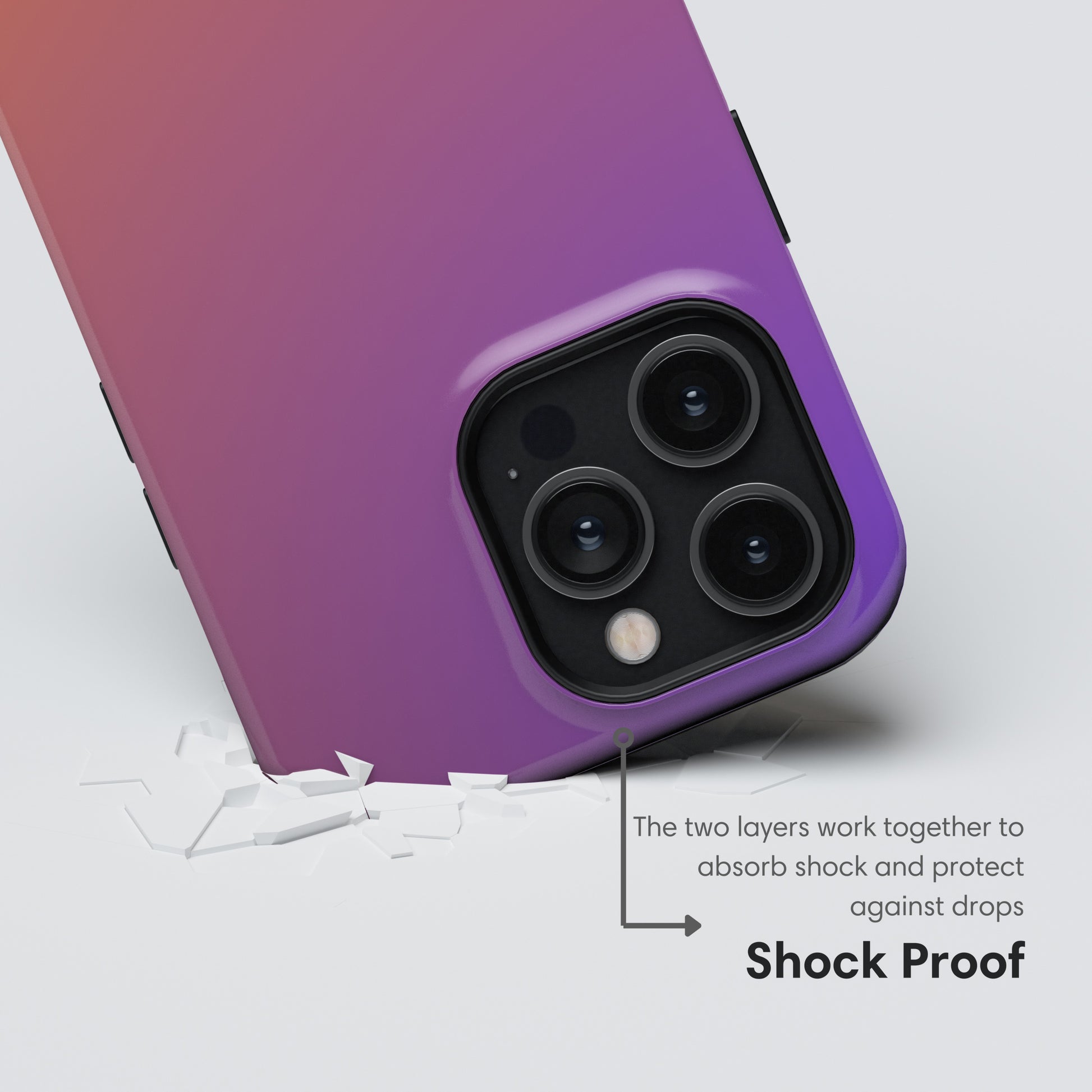 Purple and Orange Ombre Tough Case shockproof