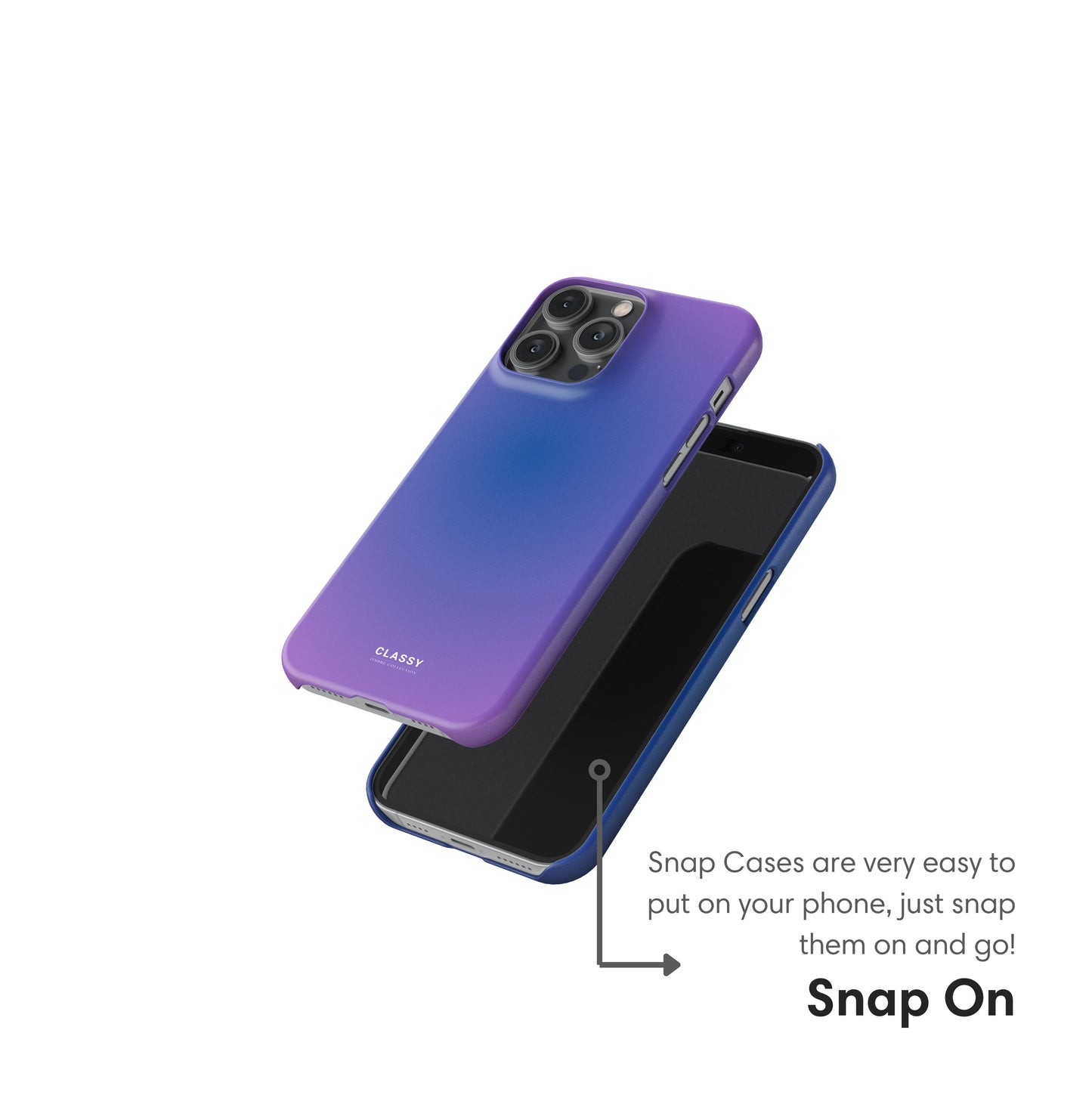 Blue Ombre Snap Case snap on