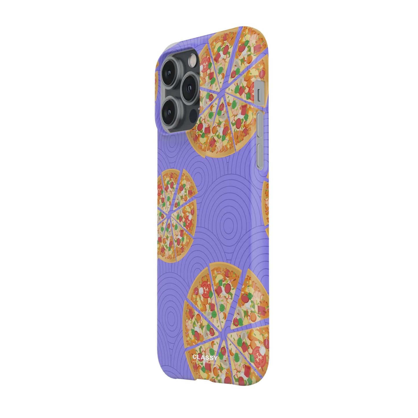 Purple Pizza Snap Case side