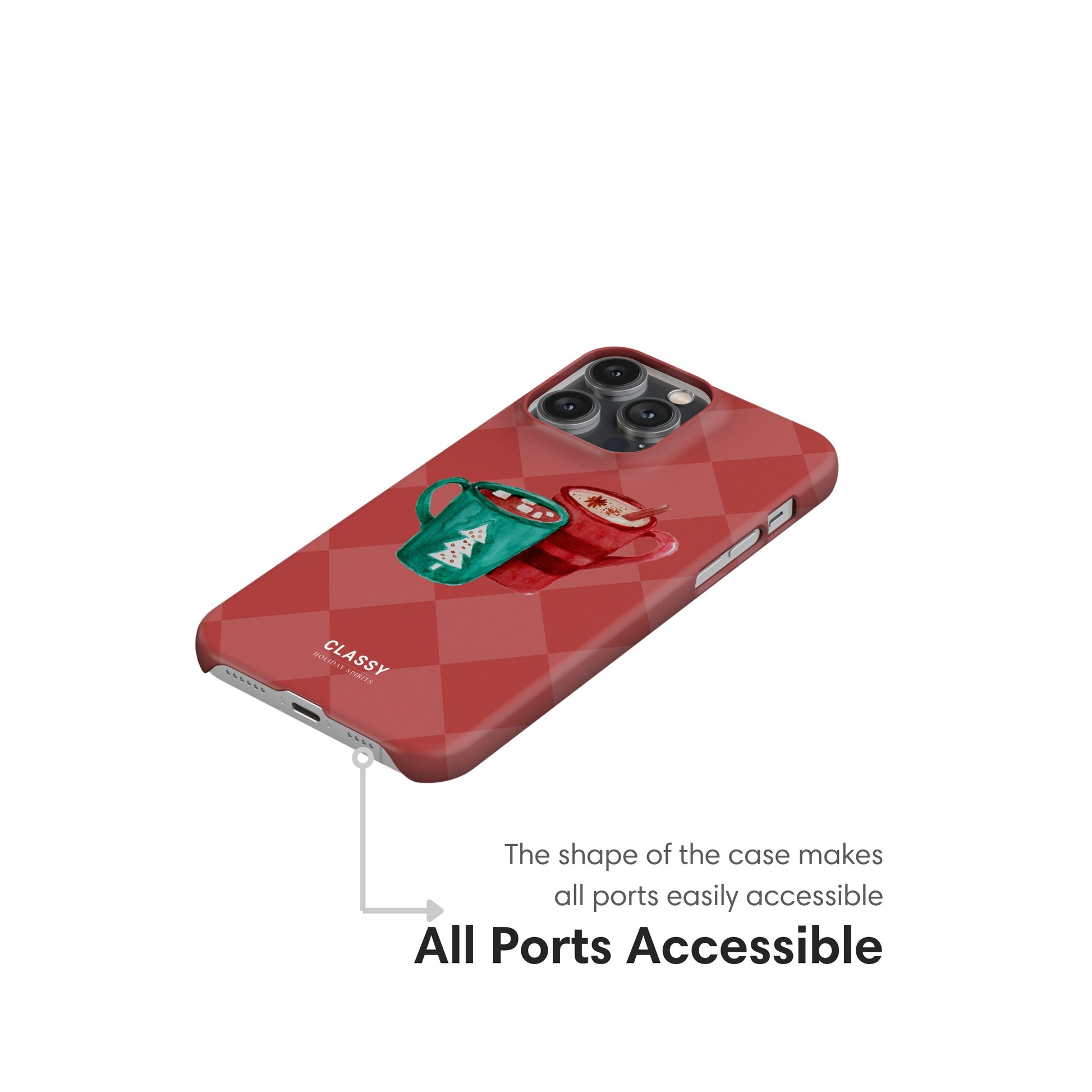 Christmas Snap Case with Mugs ports