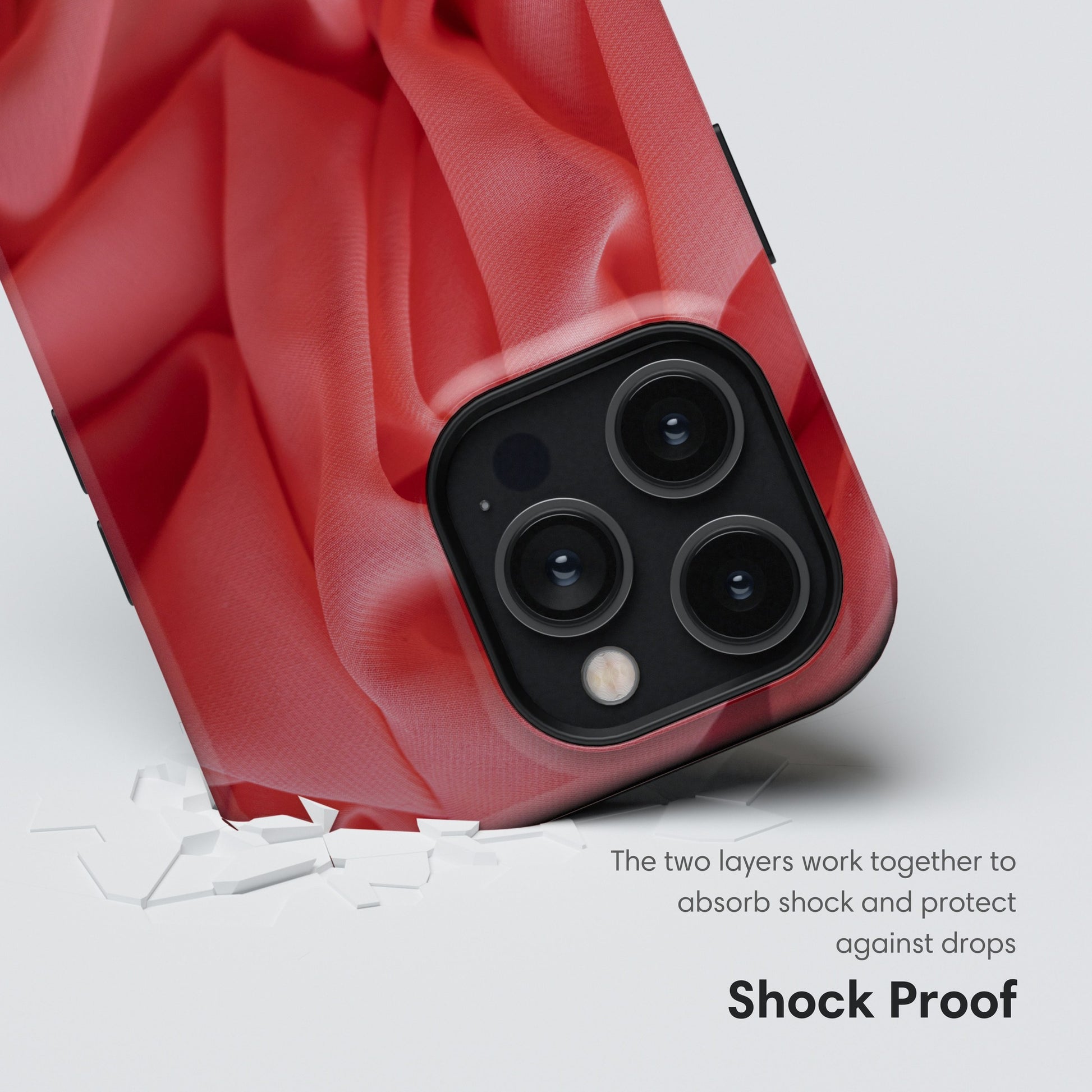 Red Waves Tough Case shockproof