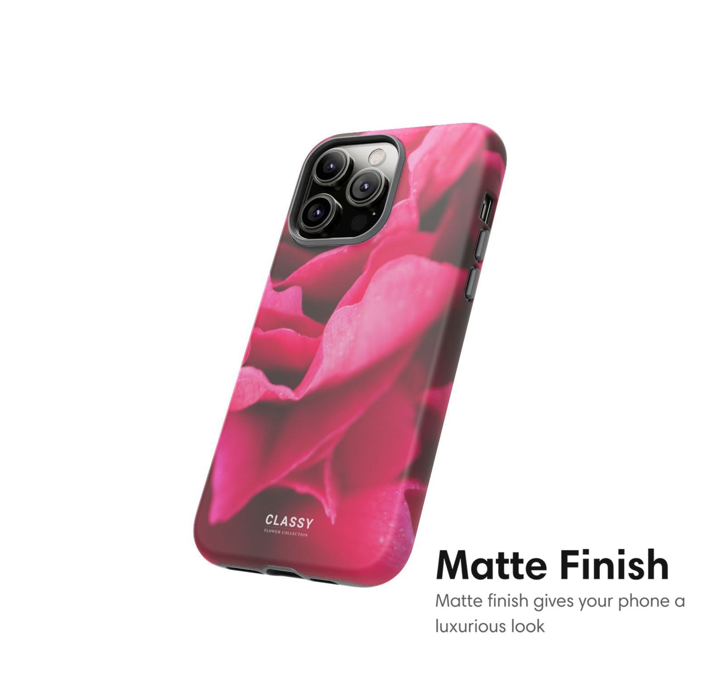 Rose Pink Flower Tough Case - Classy Cases - Phone Case - iPhone 17 - Glossy -
