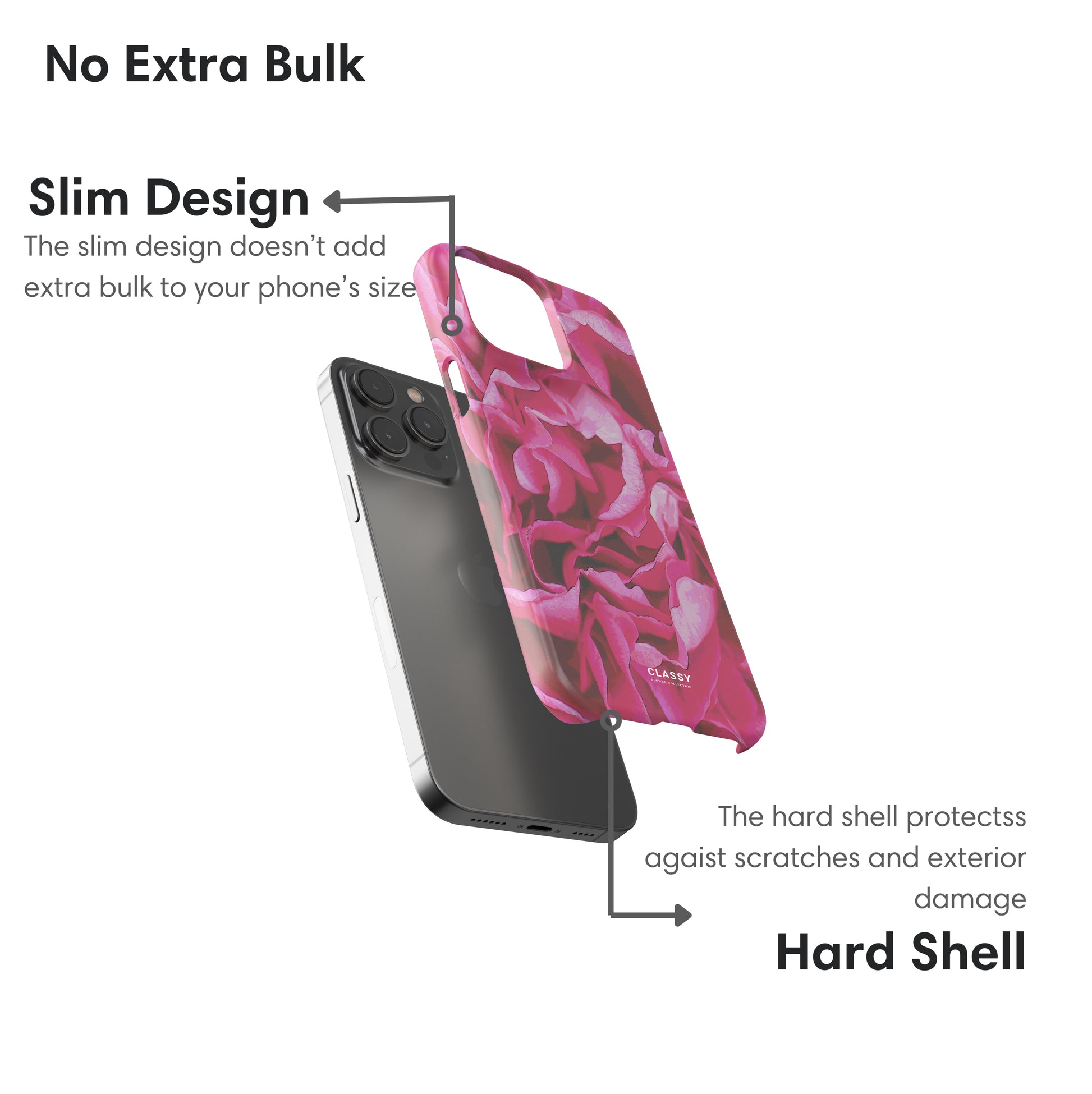 Pink Flowers Snap Case layers