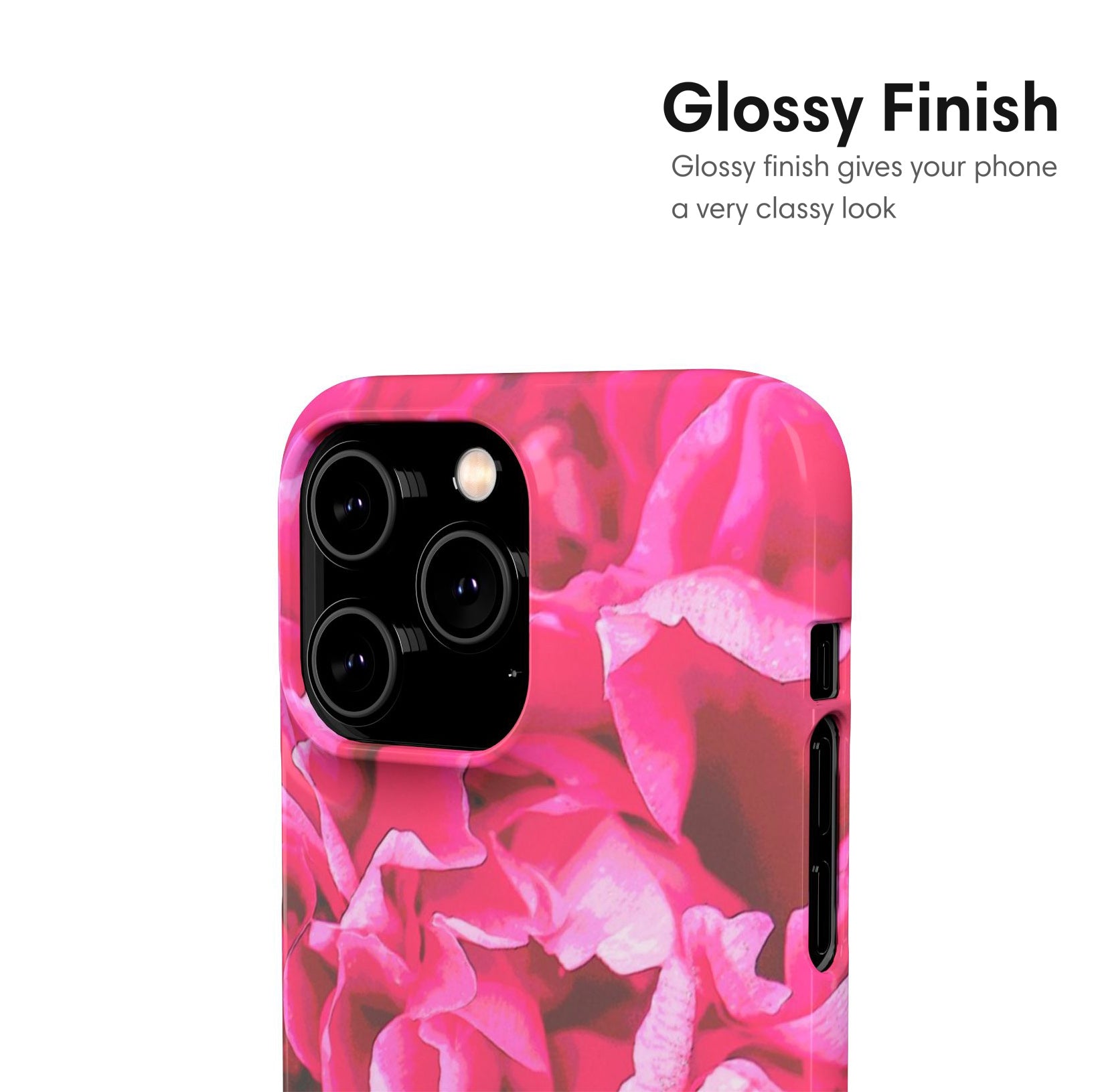 Pink Flowers Snap Case glossy