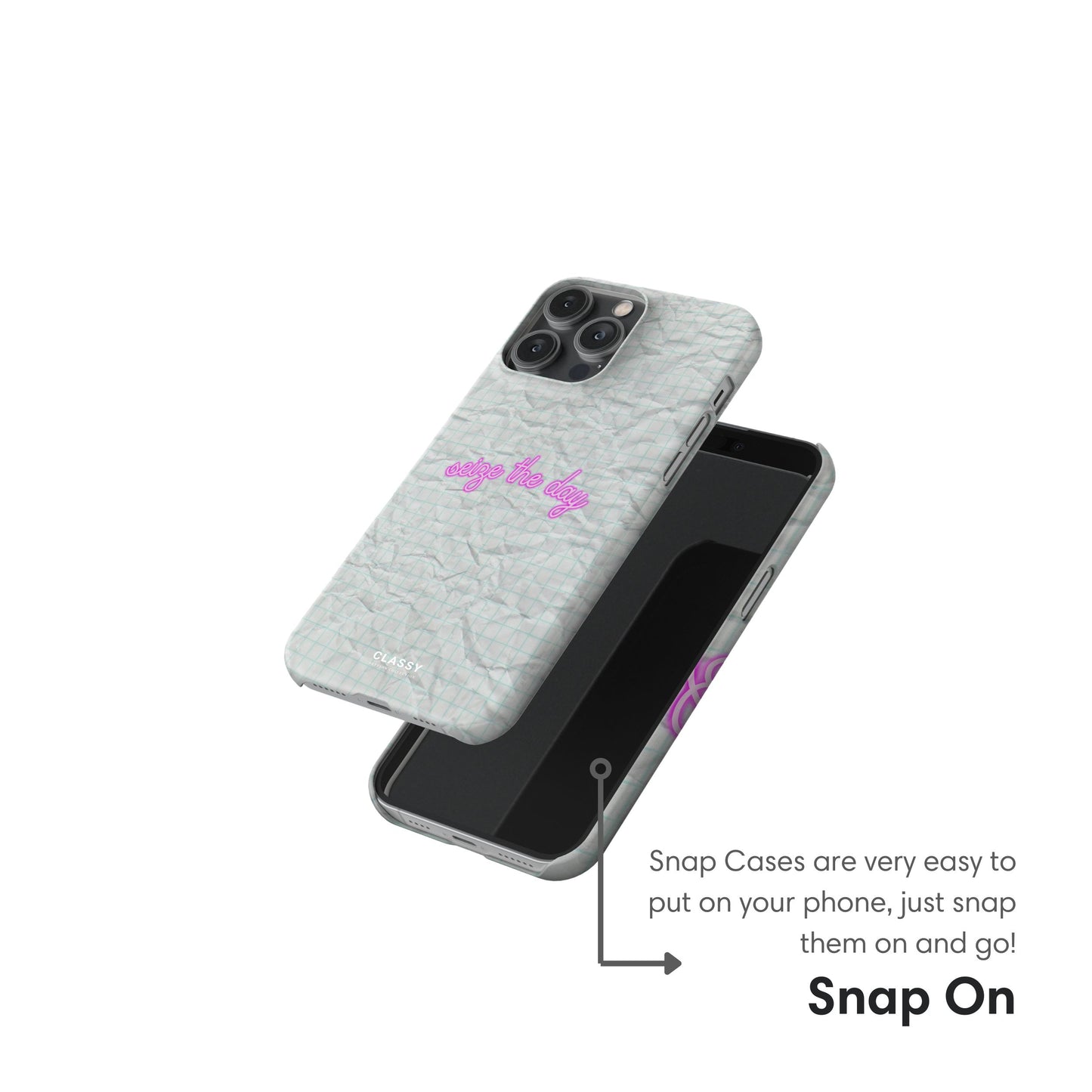 Seize the Day | White Snap Case snap on