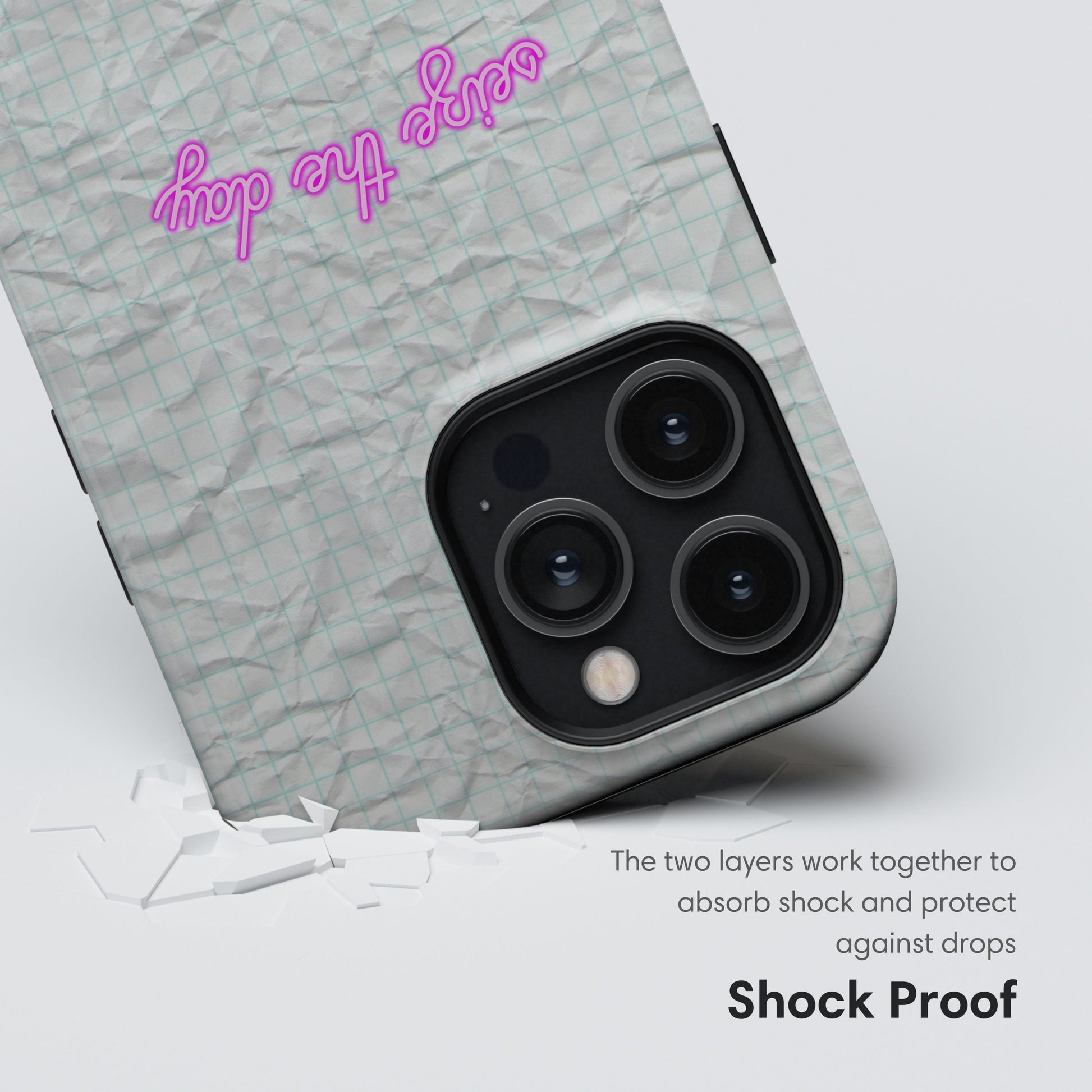 Seige the Day | White Paper Background Tough Case shockproof