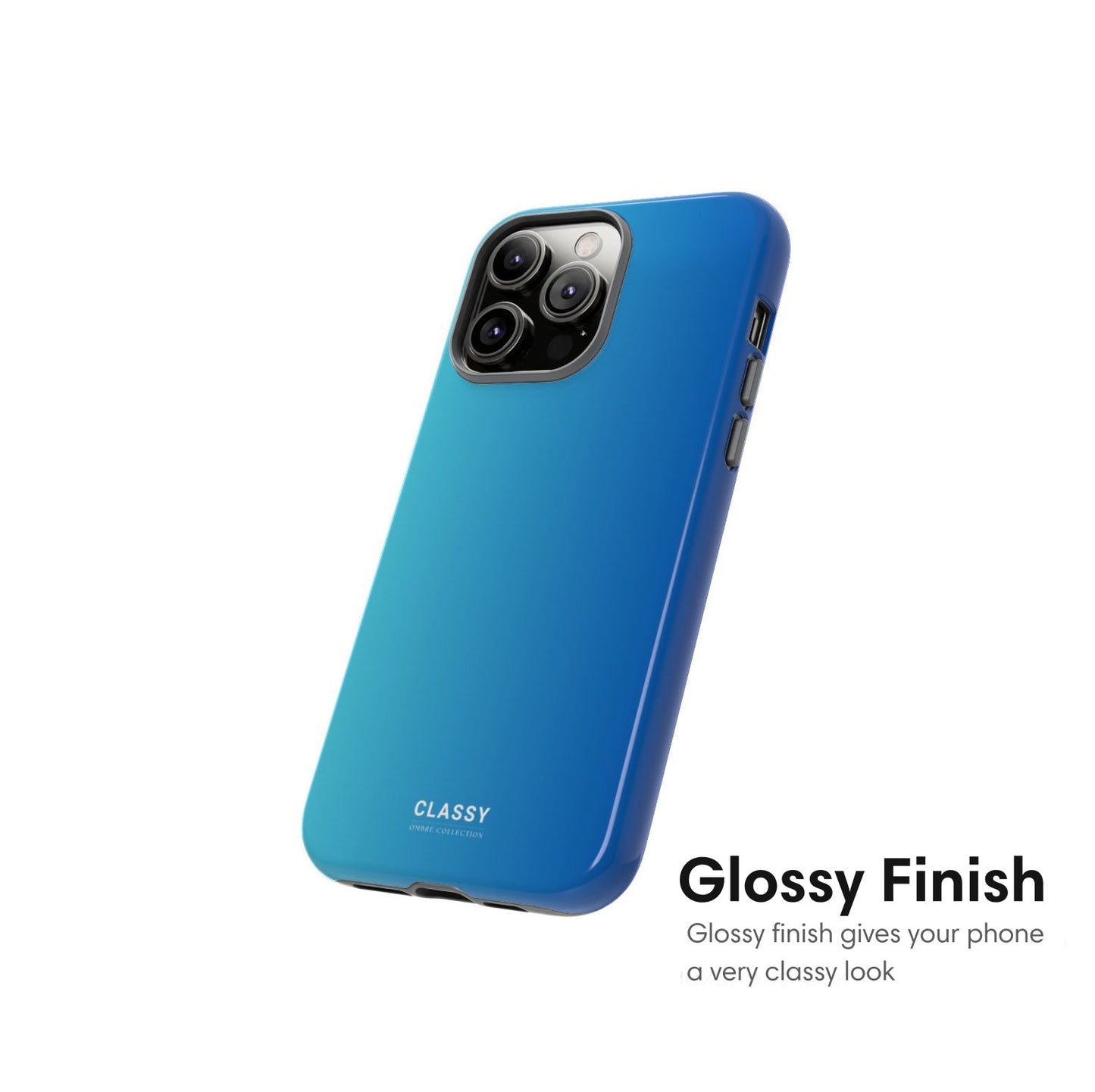 Sky Blue Ombre Tough Case - Classy Cases - Phone Case - iPhone 17 - Glossy -