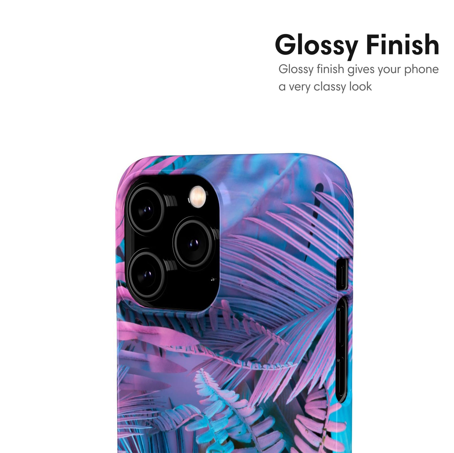 Neon Palm Leaves Snap Case