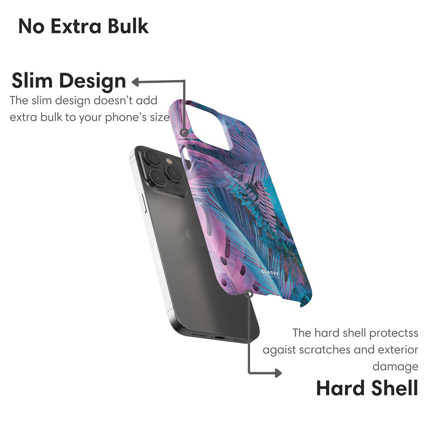 Neon Palm Leaves Snap Case