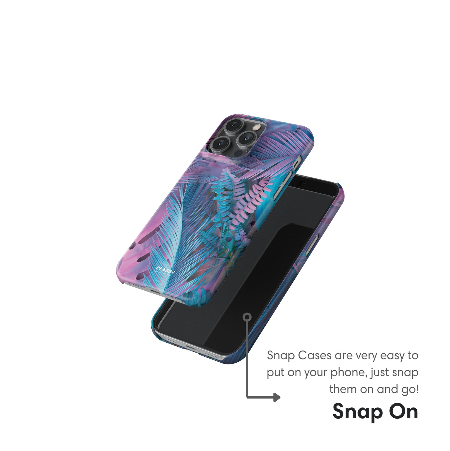 Neon Palm Leaves Snap Case