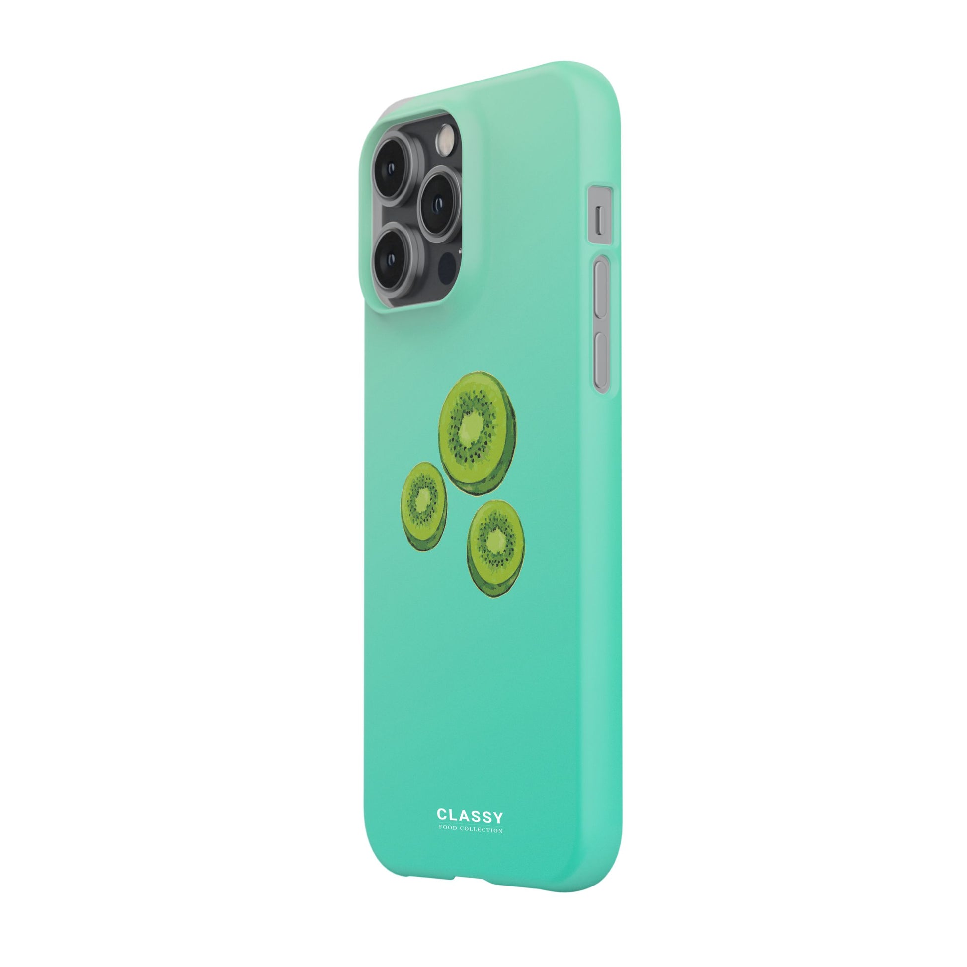 Turquoise Kiwi Snap Case side