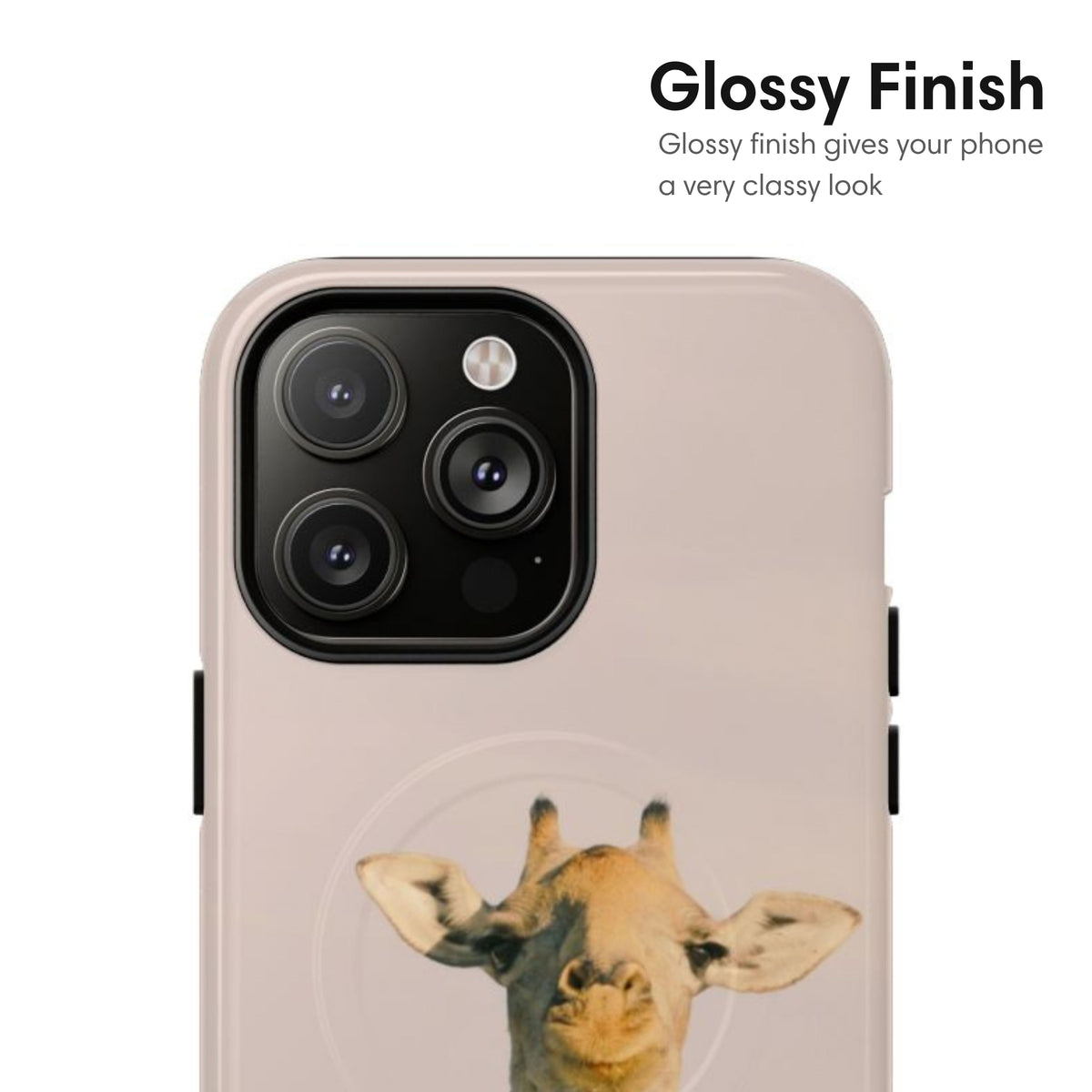 Vintage Beige Giraffe MagSafe Tough Case - Classy Cases - Phone Case - iPhone 17 - Glossy -