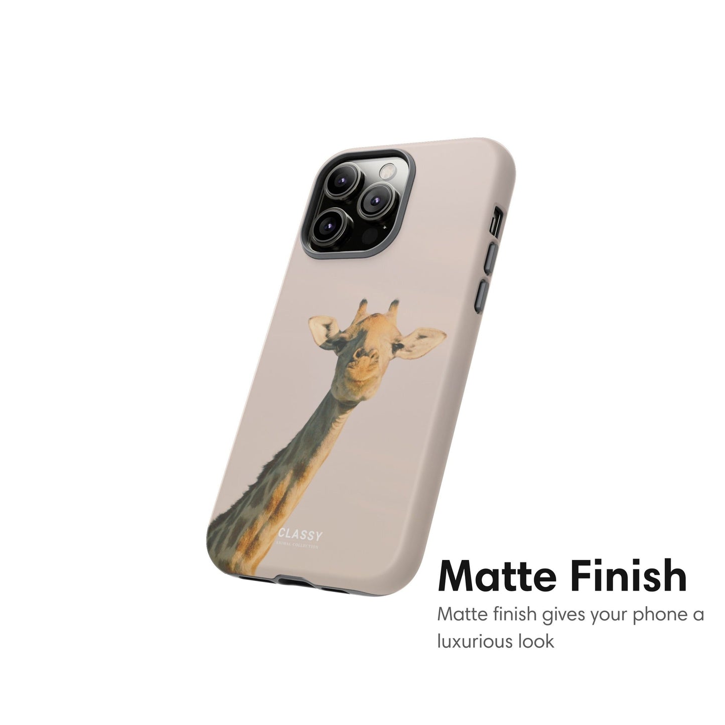 Vintage Giraffe Beige Tough Case - Classy Cases - Phone Case - iPhone 17 - Glossy -