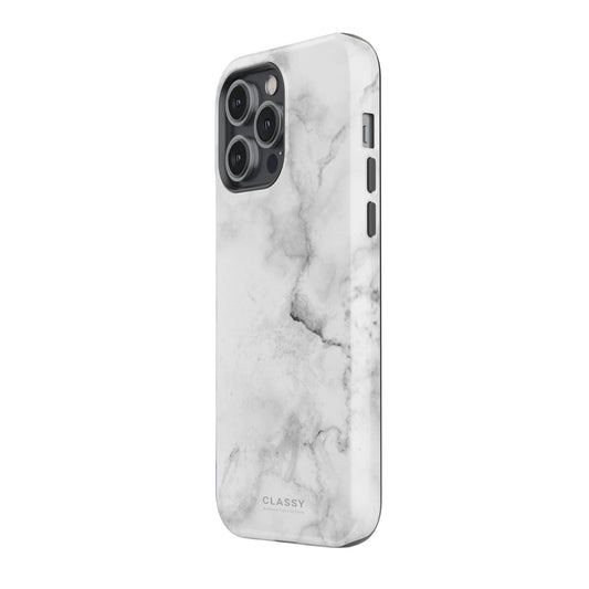 White Marble Tough Case - Classy Cases - Phone Case - iPhone 17 - Glossy -