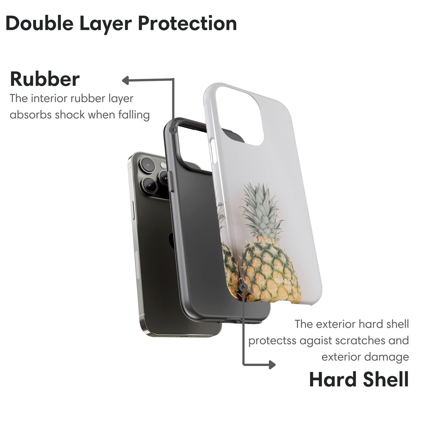 Pineapple Tough Case layers