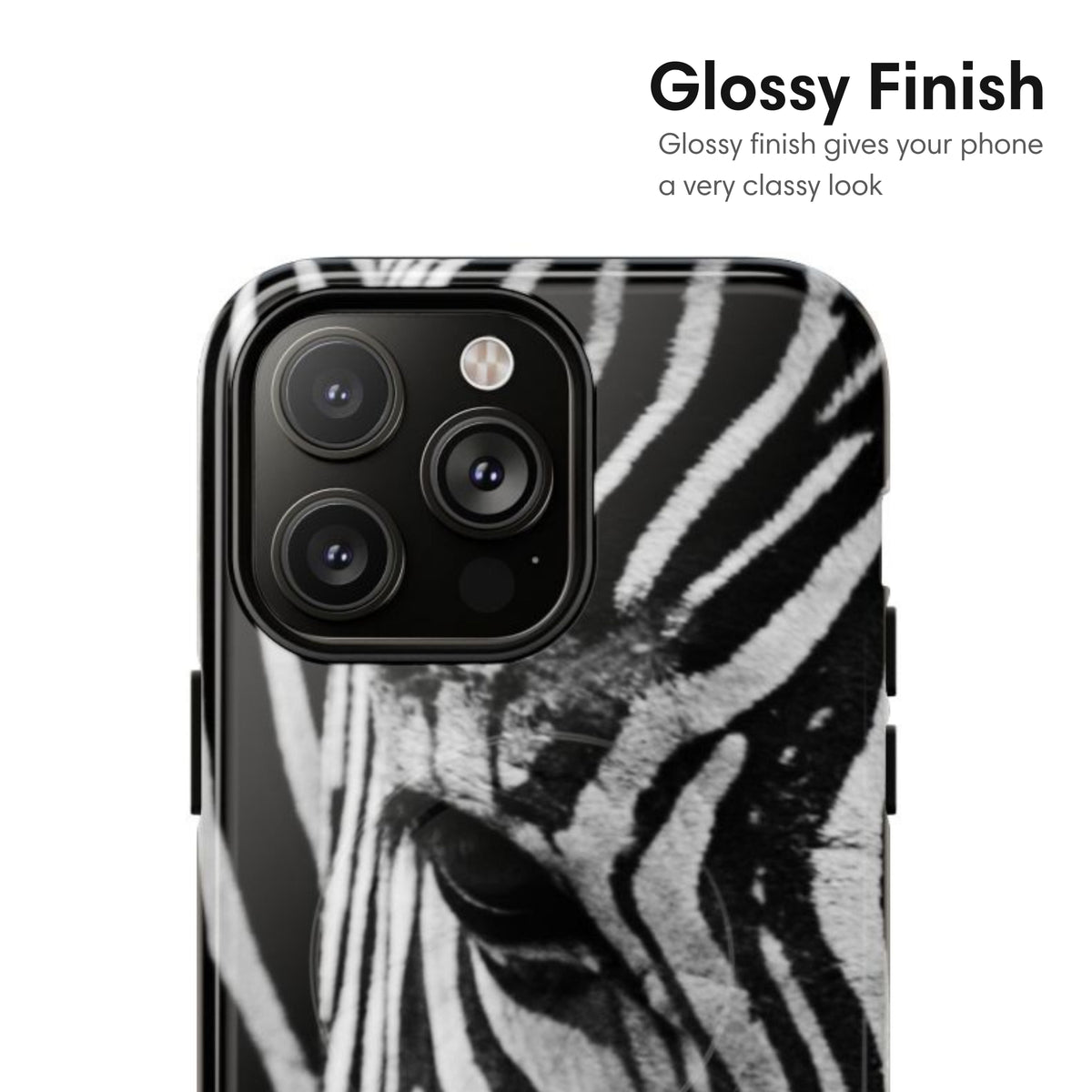 Zebra Head MagSafe Tough Case - Classy Cases - Phone Case - iPhone 17 - Glossy -