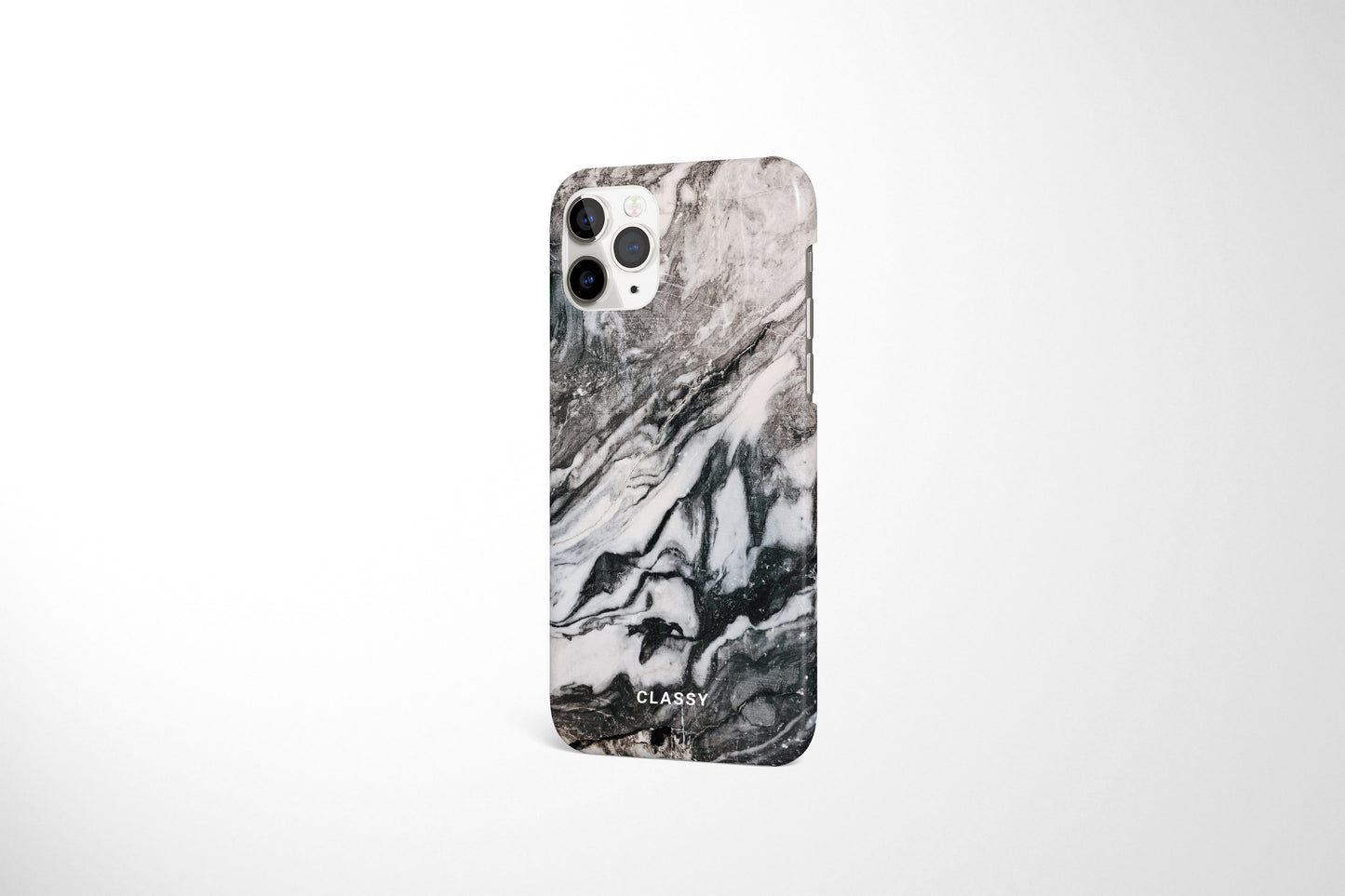 Black and White Marble Snap Case - Classy Cases - Phone Case - iPhone 12 Pro Max - Glossy -
