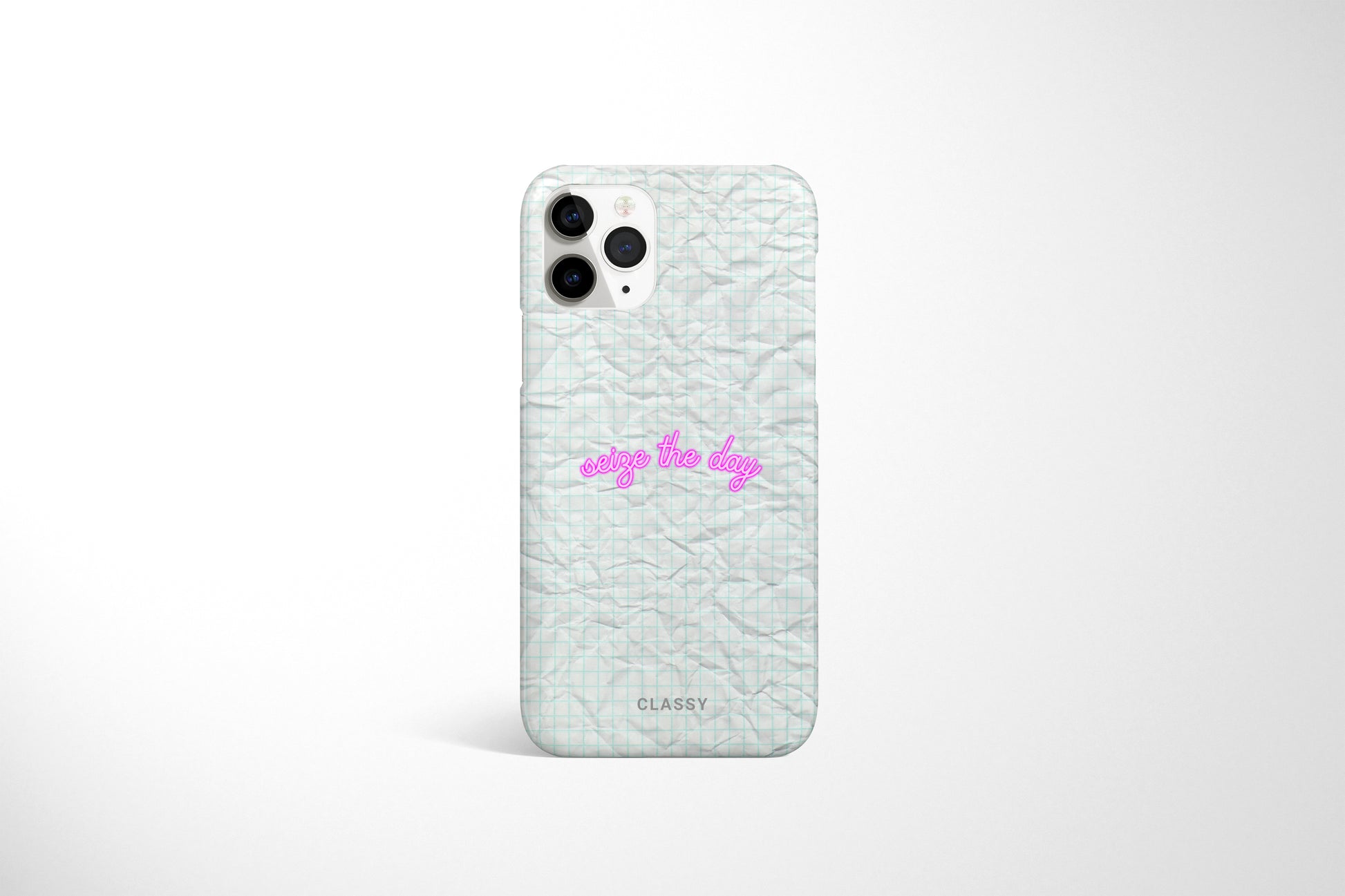 Seize the Day | White Snap Case - Classy Cases