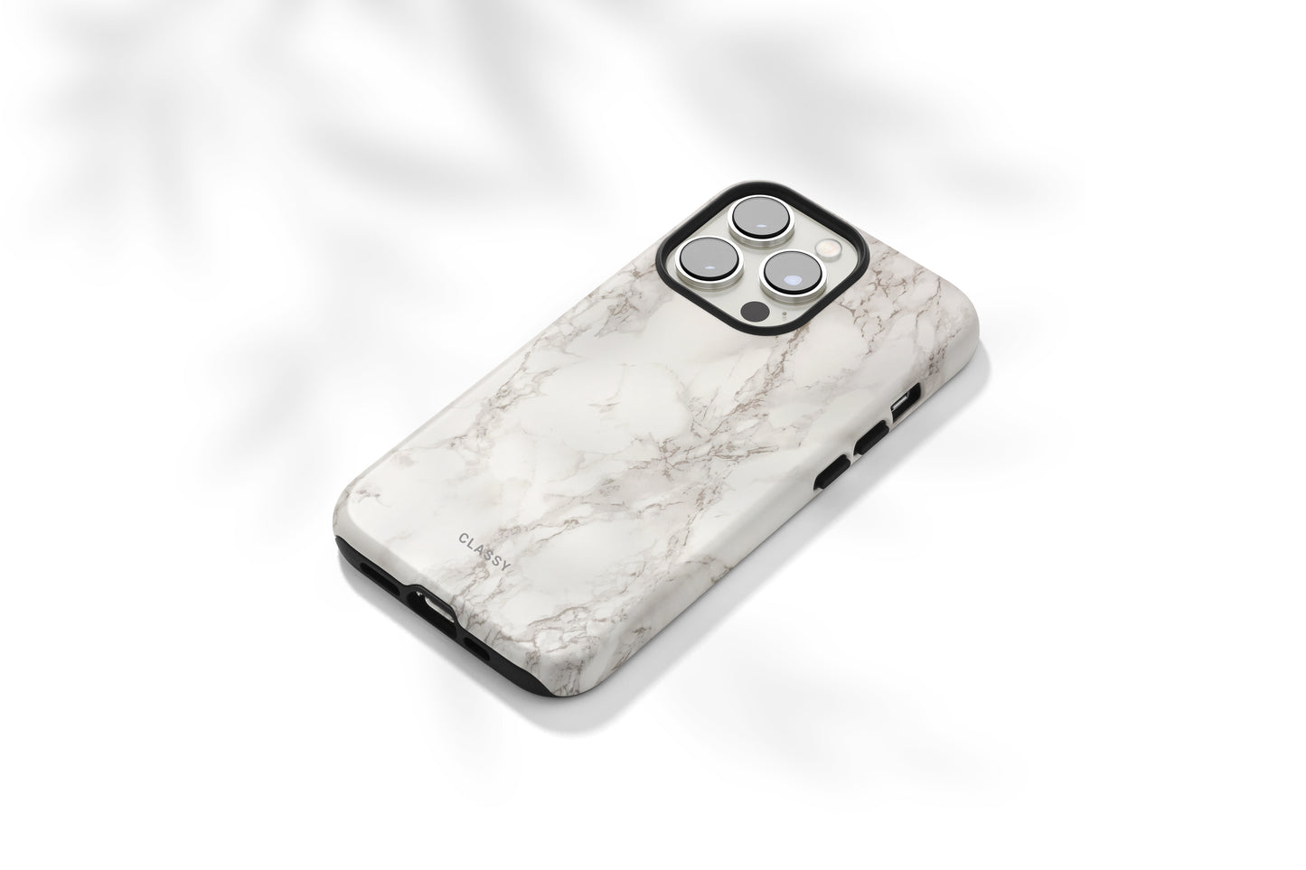 White and Gray Marble Tough Case - Classy Cases - Phone Case - Samsung Galaxy S22 - Glossy -