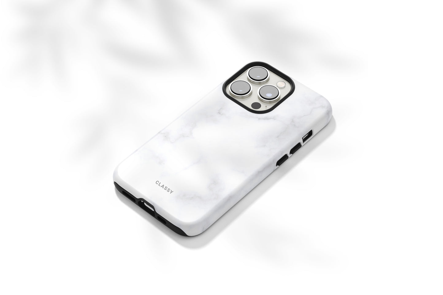 Light White Marble Tough Case - Classy Cases - Phone Case - Samsung Galaxy S22 - Glossy -