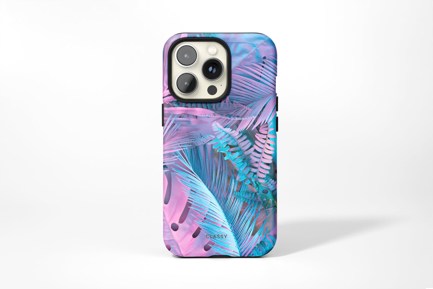 Neon Palm Leaves Tough Case - Classy Cases - Phone Case - Samsung S21 FE - Glossy -