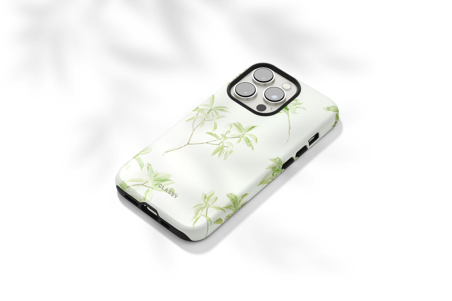 Little Leaves White Tough Case - Classy Cases - Phone Case - Samsung Galaxy S22 - Glossy -