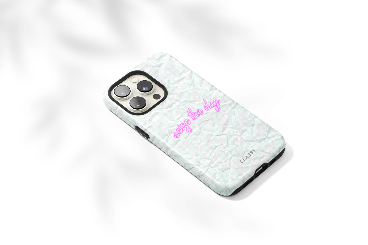 Seige the Day | White Paper Background Tough Case - Classy Cases - Phone Case - Samsung Galaxy S22 - Glossy -