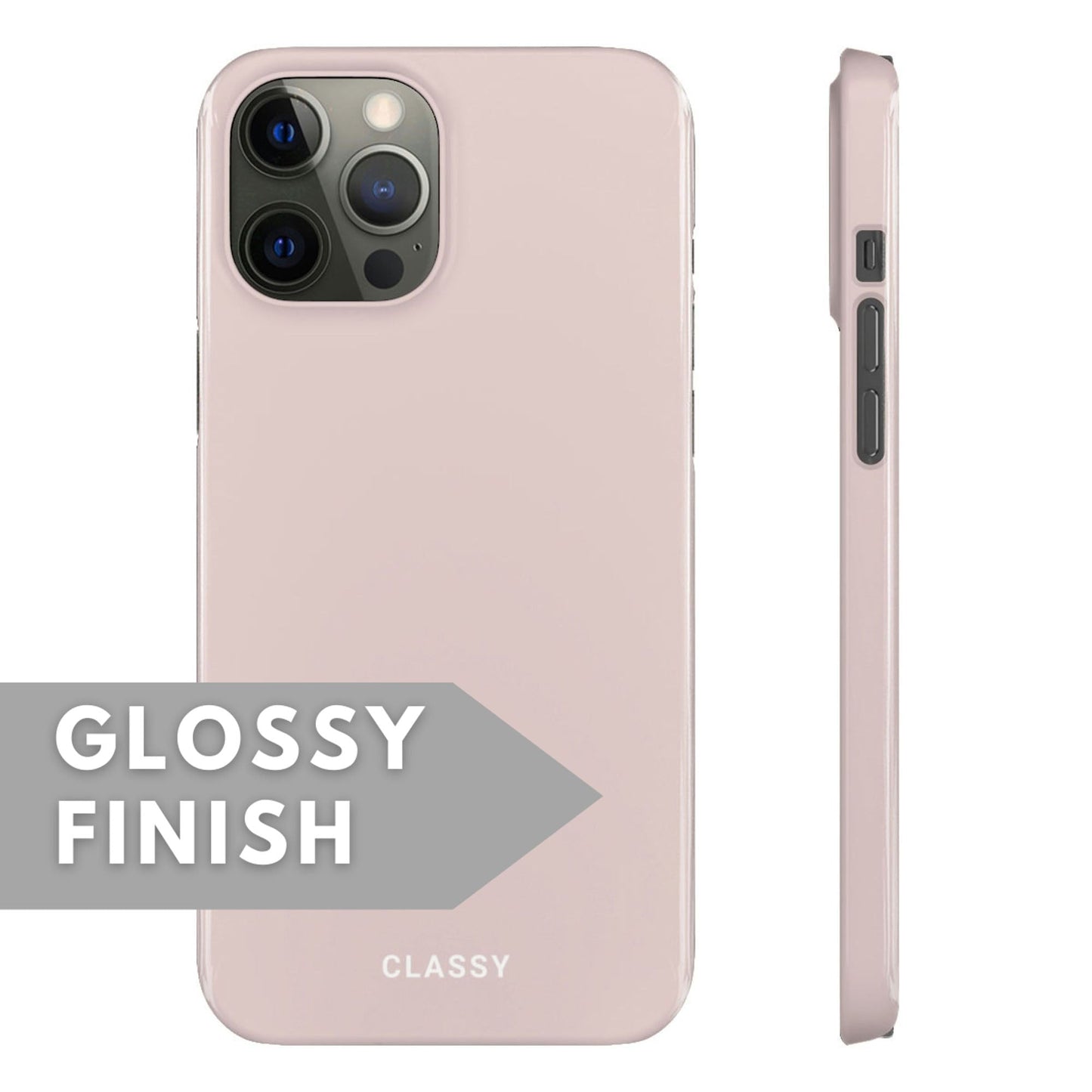 Beige Snap Case - Classy Cases - Phone Case - iPhone 12 Pro Max - Glossy -