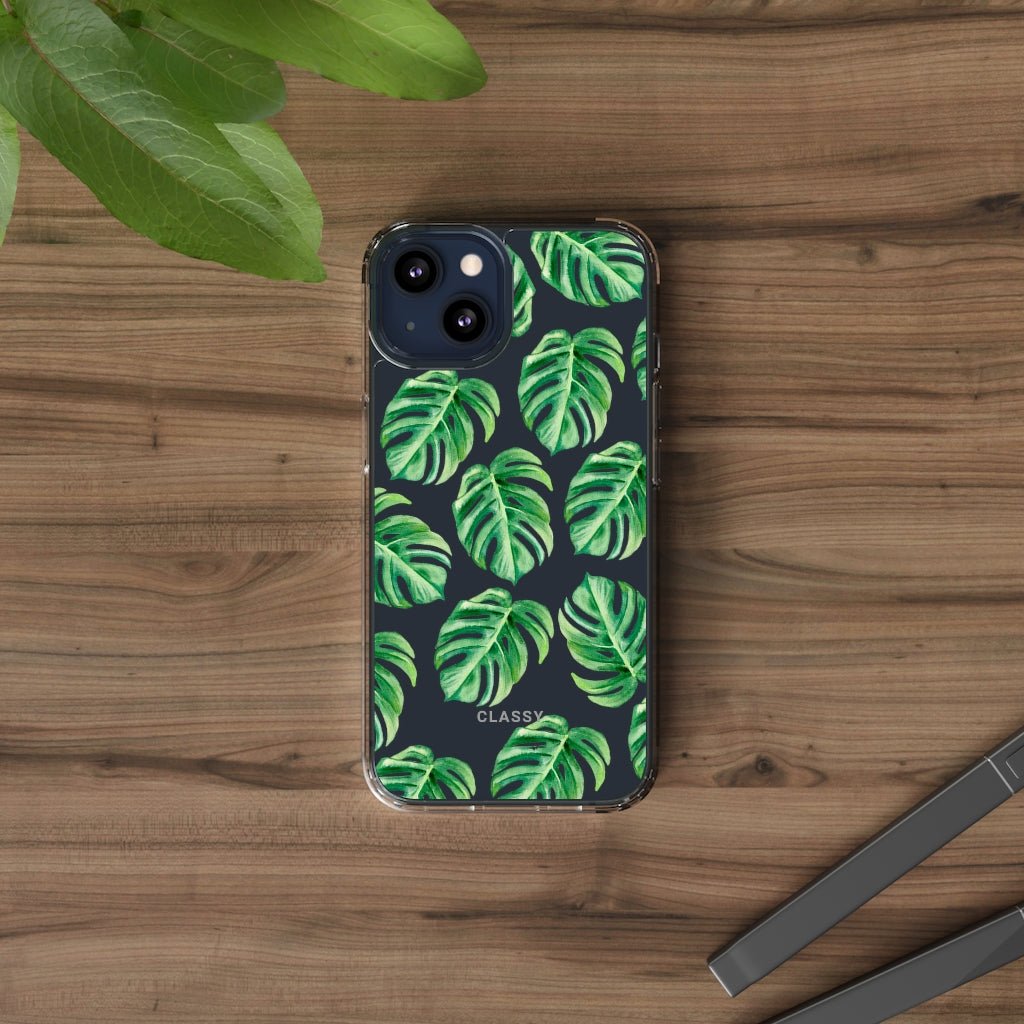 Big Leaves Clear Case - Classy Cases - Phone Case - iPhone 13 - With gift packaging -