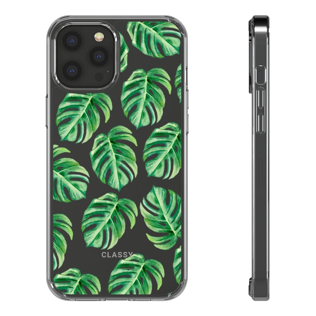 Big Leaves Clear Case - Classy Cases - Phone Case - iPhone 12 Pro Max - With gift packaging -
