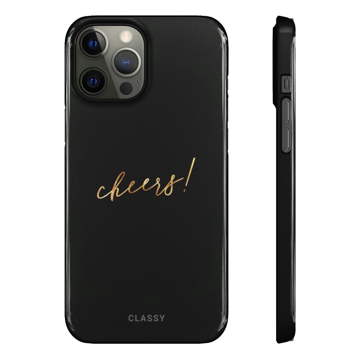 Black and Gold Cheers Snap Case - Classy Cases