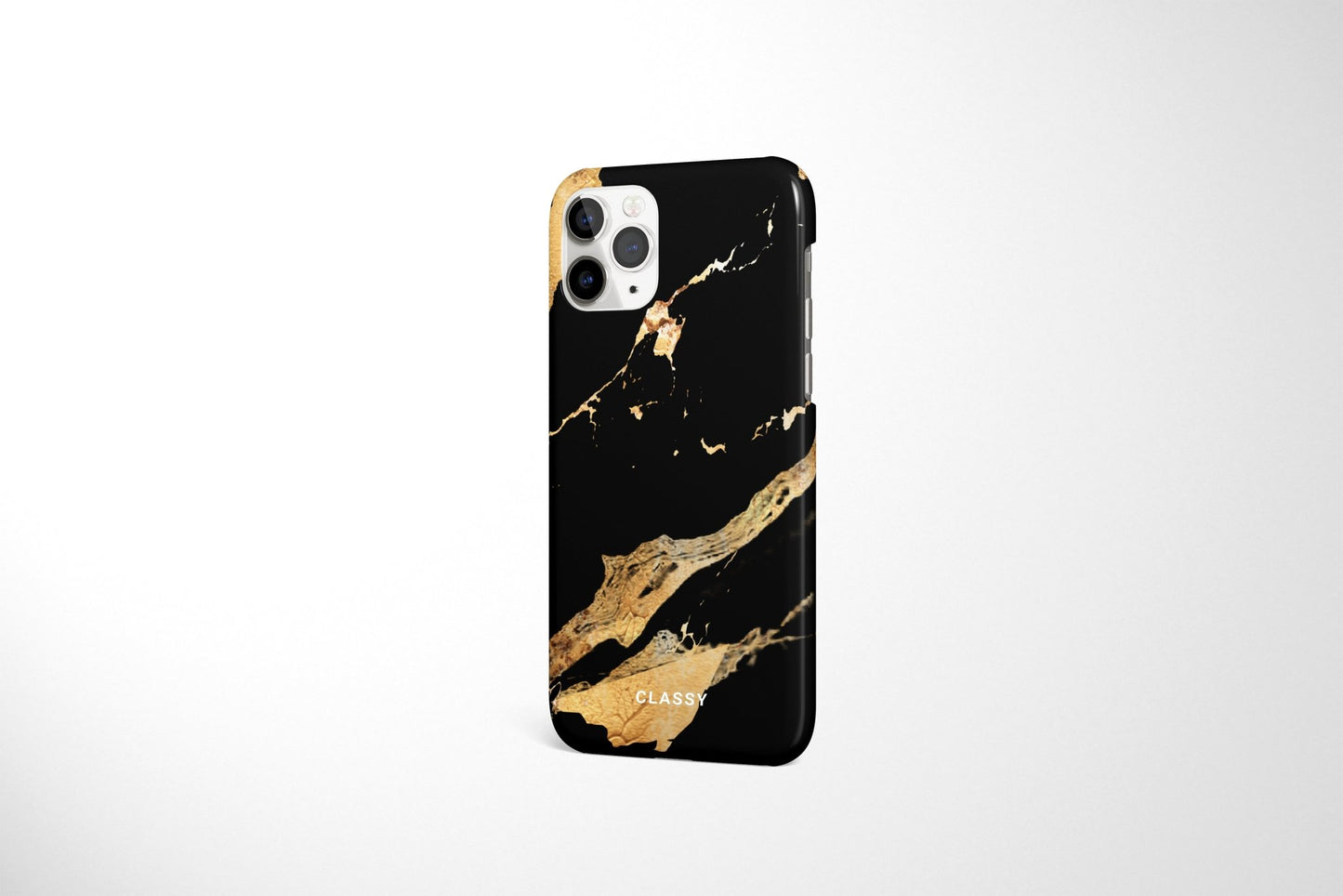 Black and Gold Marble Snap Case - Classy Cases - Phone Case - iPhone 12 Pro Max - Glossy -