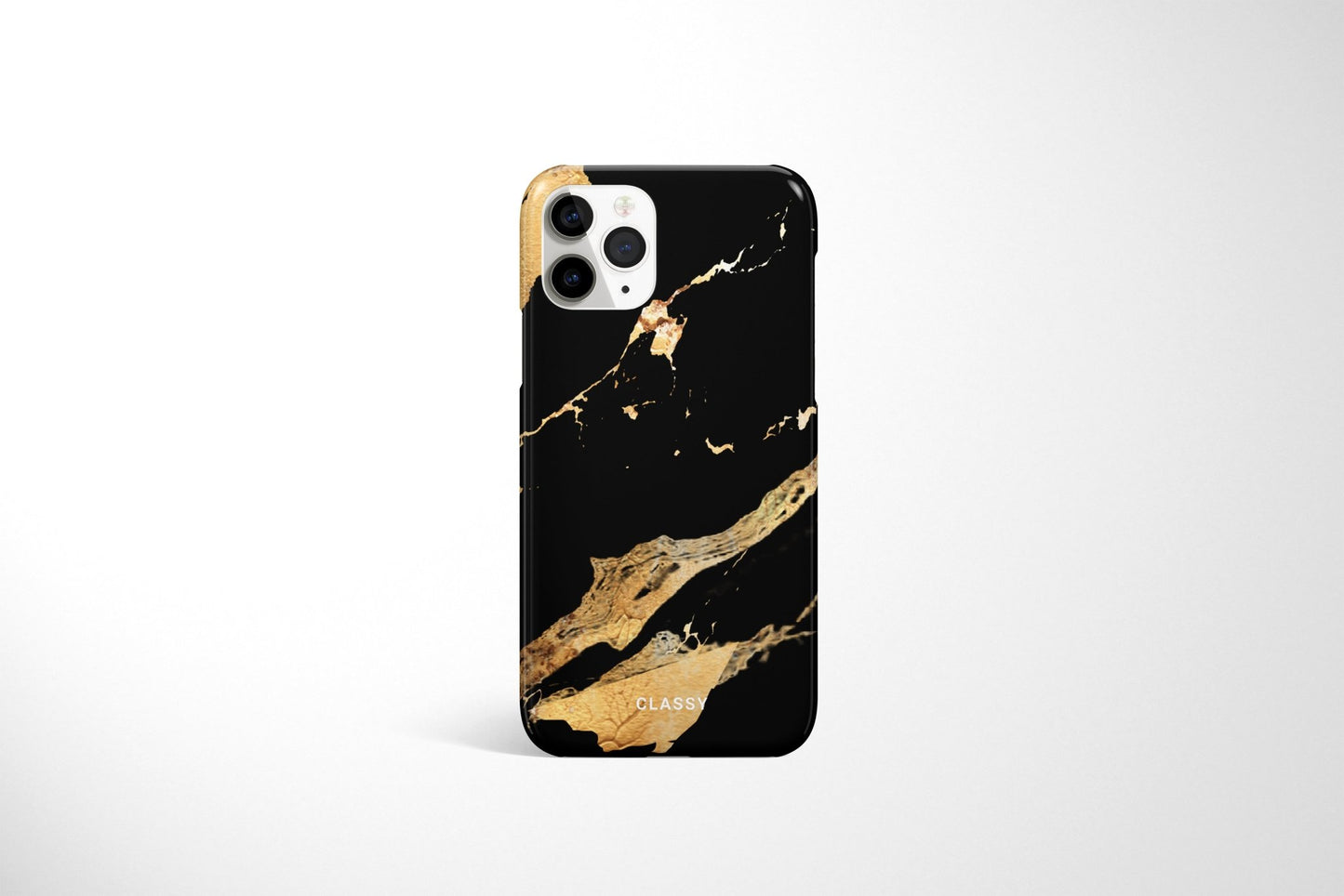 Black and Gold Marble Snap Case - Classy Cases - Phone Case - iPhone 12 Pro Max - Glossy -