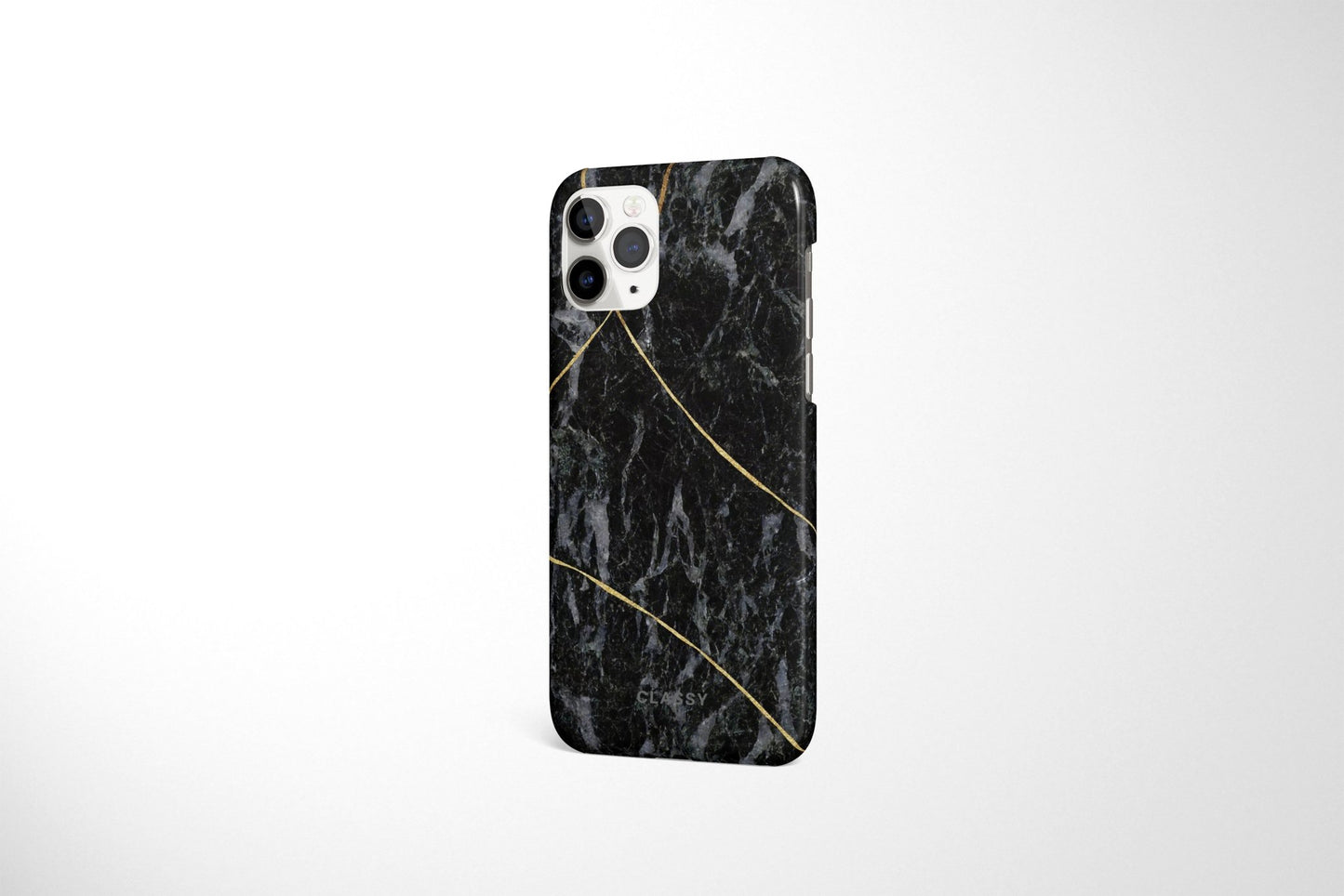 Black and Gold Marble Snap Case - Classy Cases - Phone Case - iPhone 14 - Glossy -