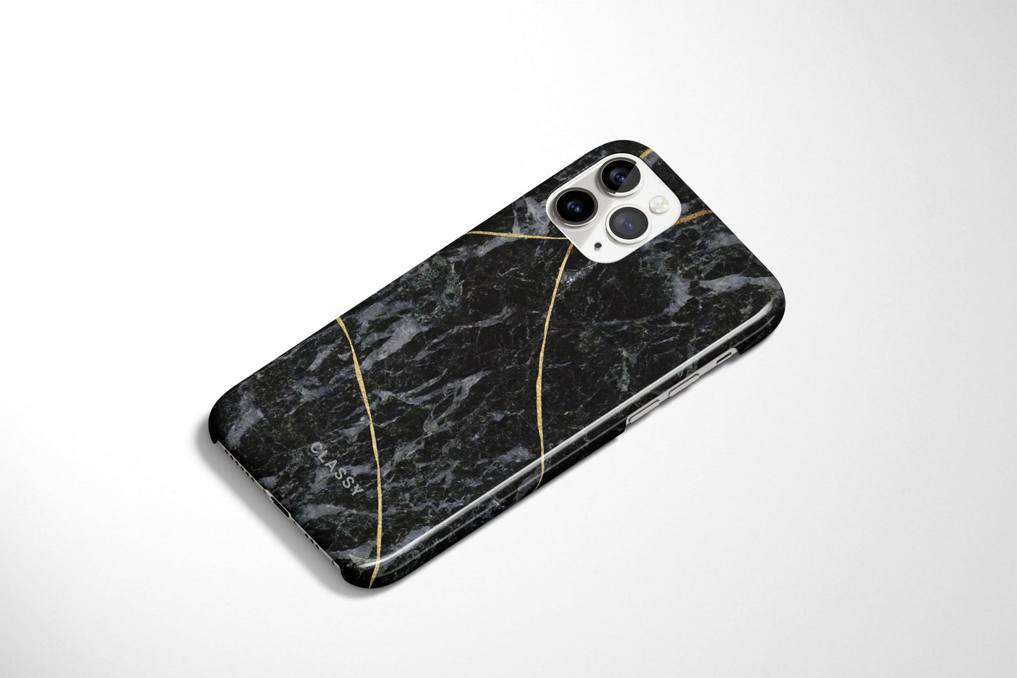 Black and Gold Marble Snap Case - Classy Cases - Phone Case - iPhone 14 - Glossy -
