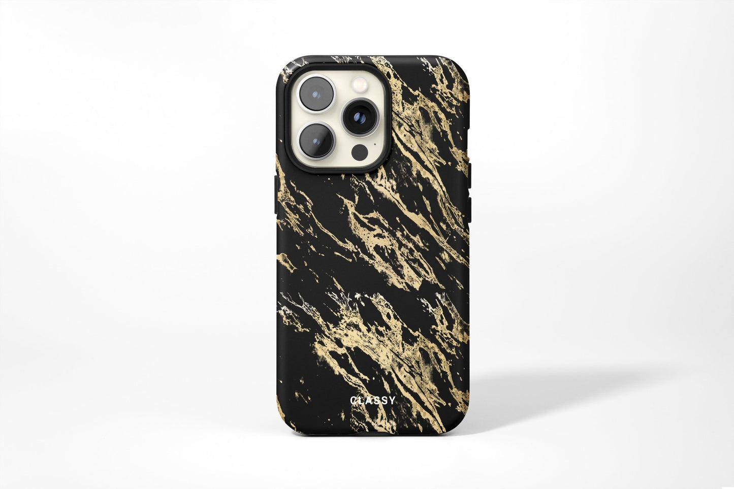 Black and Gold Pattern Tough Case - Classy Cases - Phone Case - iPhone 12 Pro Max - Glossy -