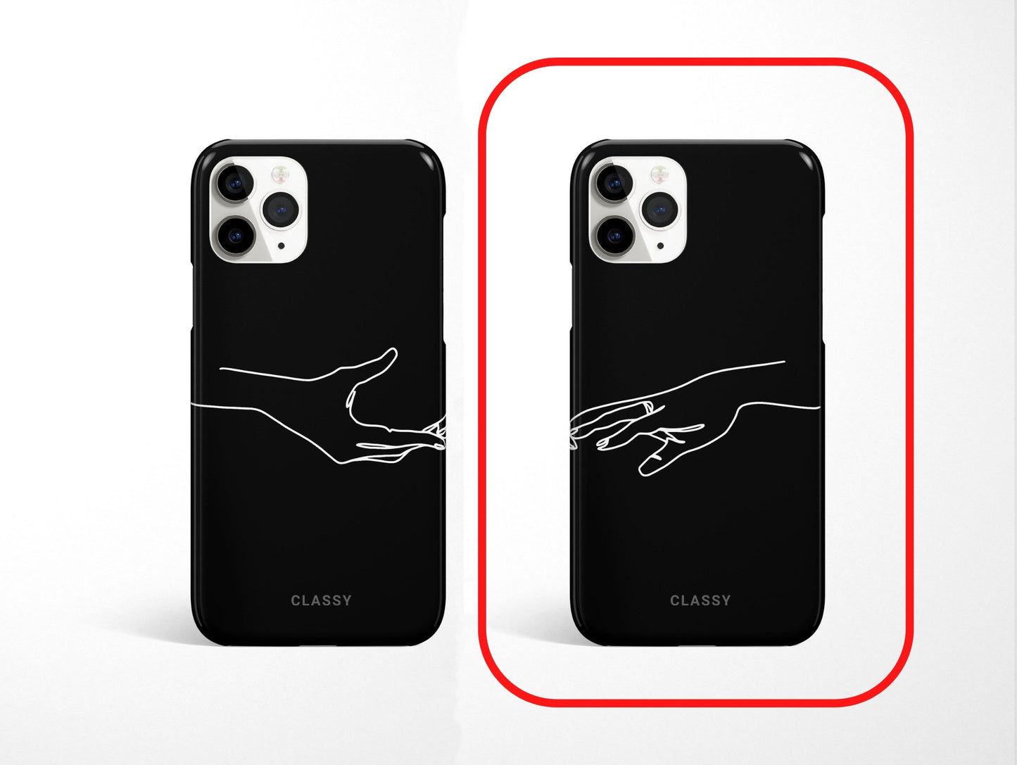 Black Couple Hands Snap Case - Classy Cases - Phone Case - iPhone 12 Pro Max - Glossy -