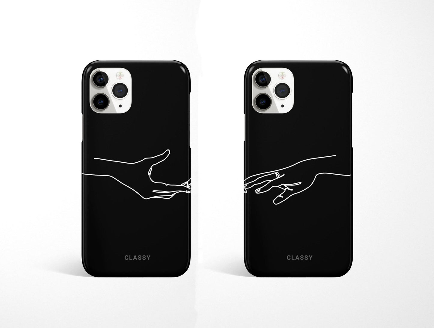 Black Couple Hands Snap Case - Classy Cases - Phone Case - iPhone 12 Pro Max - Glossy -