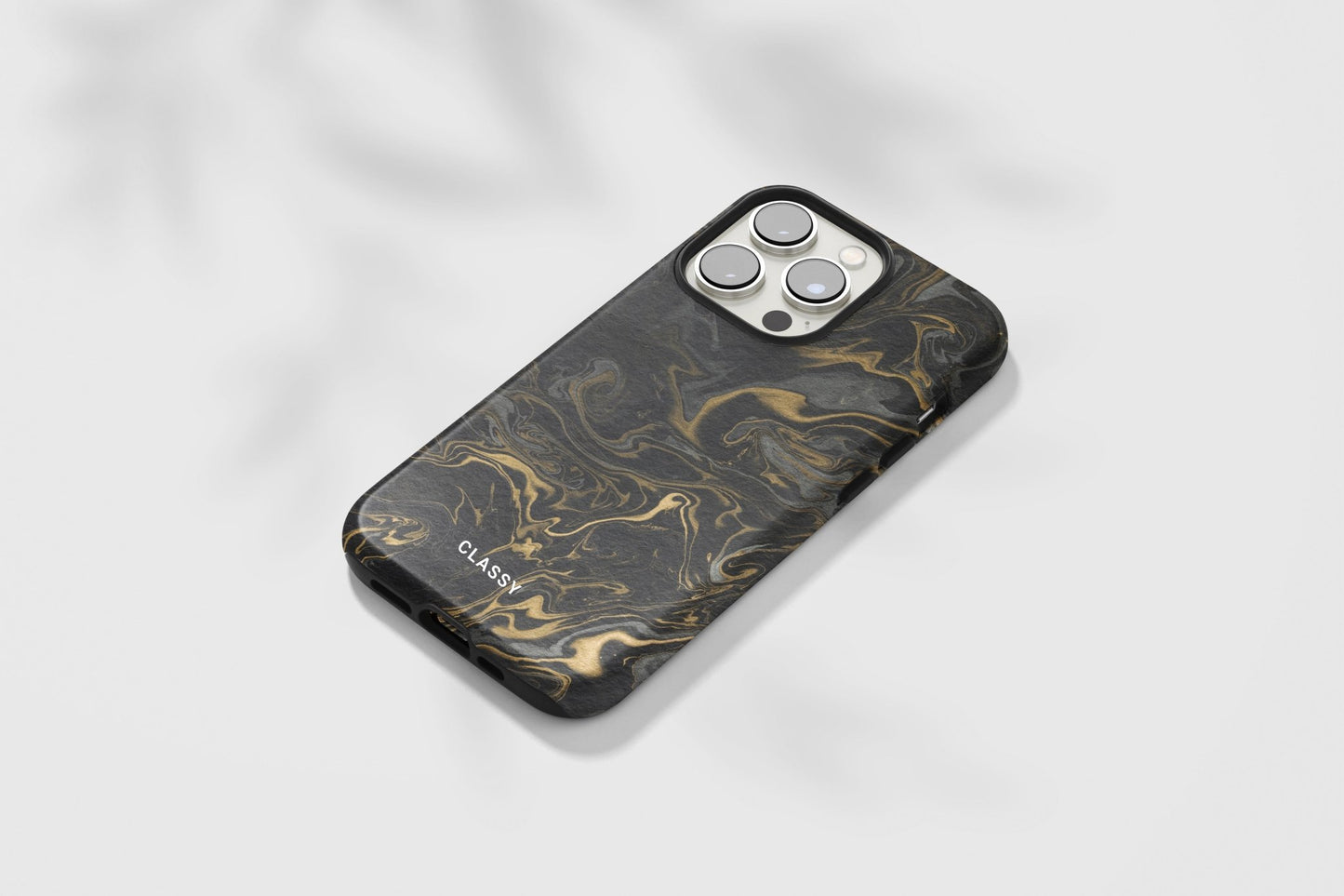 Black Gold Marble Tough Case - Classy Cases - Phone Case - iPhone 12 Pro Max - Glossy -