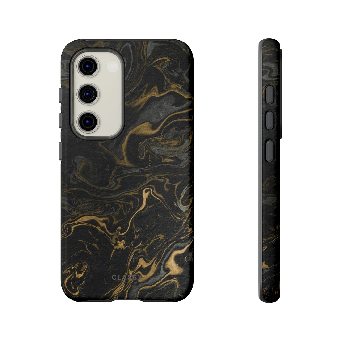 Black Gold Marble Tough Case - Classy Cases - Phone Case - Samsung Galaxy S23 - Glossy -
