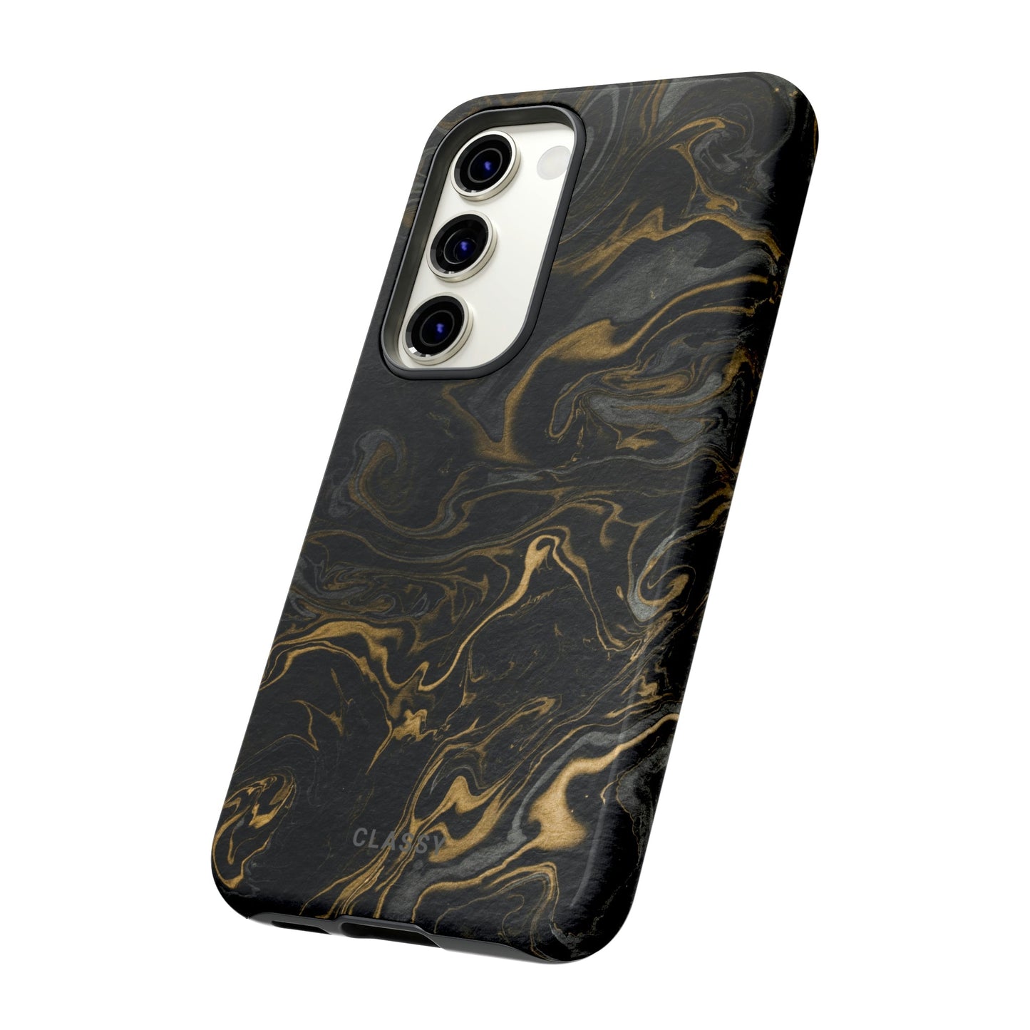 Black Gold Marble Tough Case - Classy Cases - Phone Case - Samsung Galaxy S23 - Glossy -