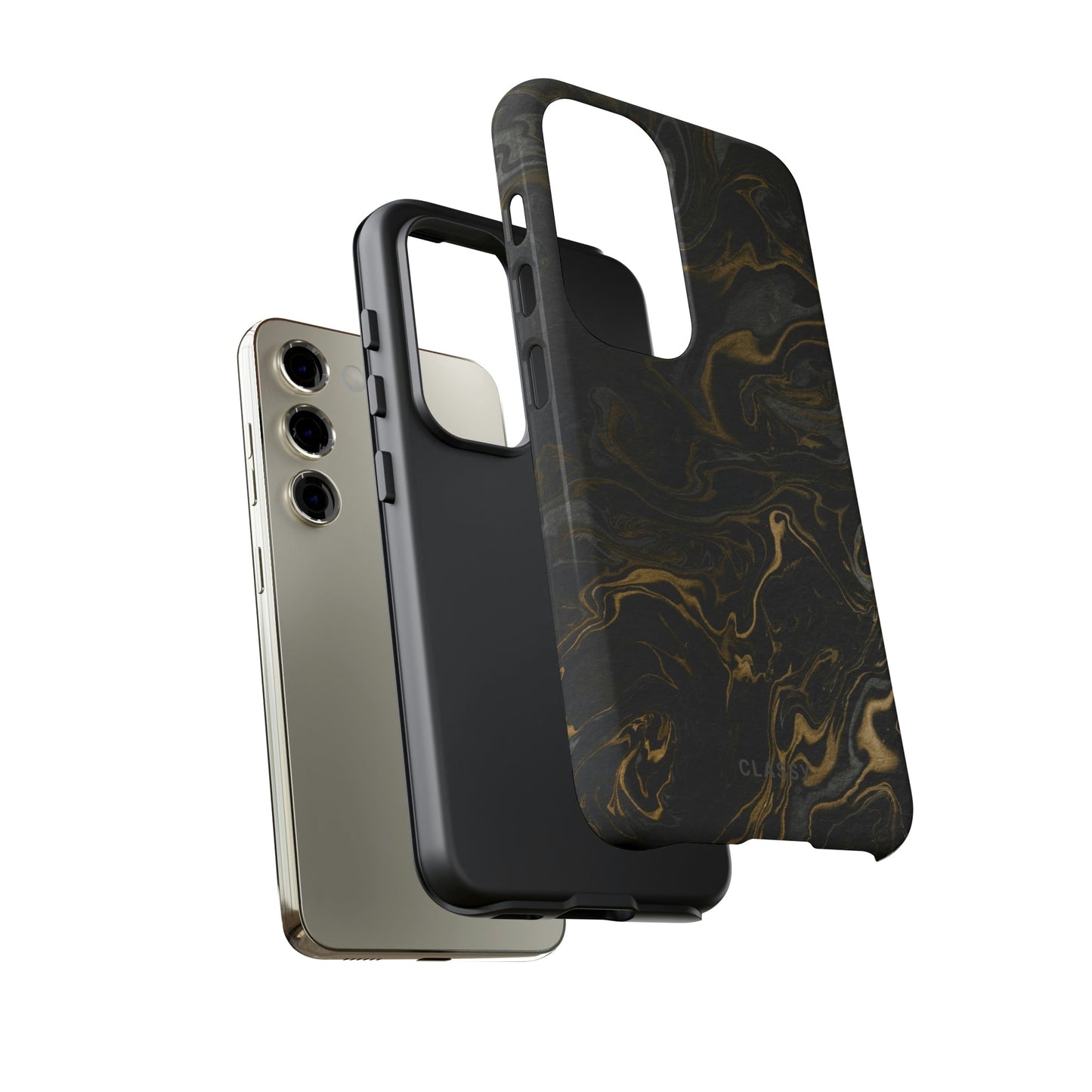 Black Gold Marble Tough Case - Classy Cases - Phone Case - Samsung Galaxy S23 - Glossy -
