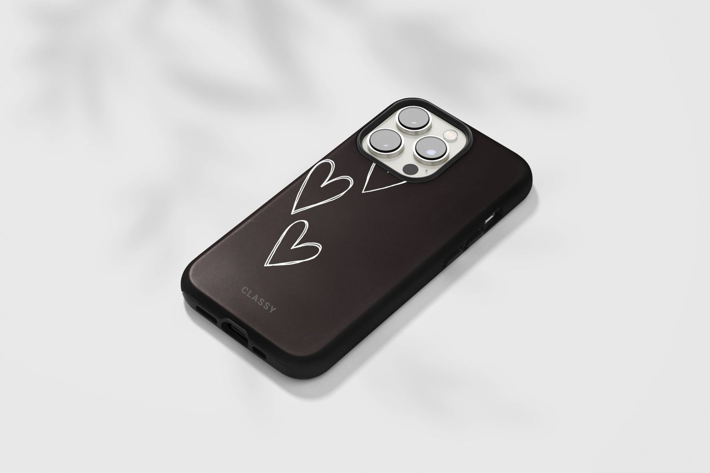 Black Hearts Couple Tough Case - Classy Cases - Phone Case - iPhone 12 Pro Max - Glossy -