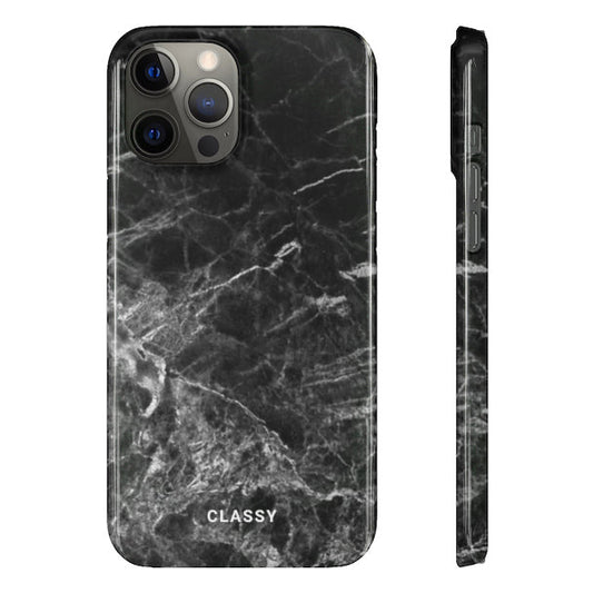Black Marble Snap Case - Classy Cases
