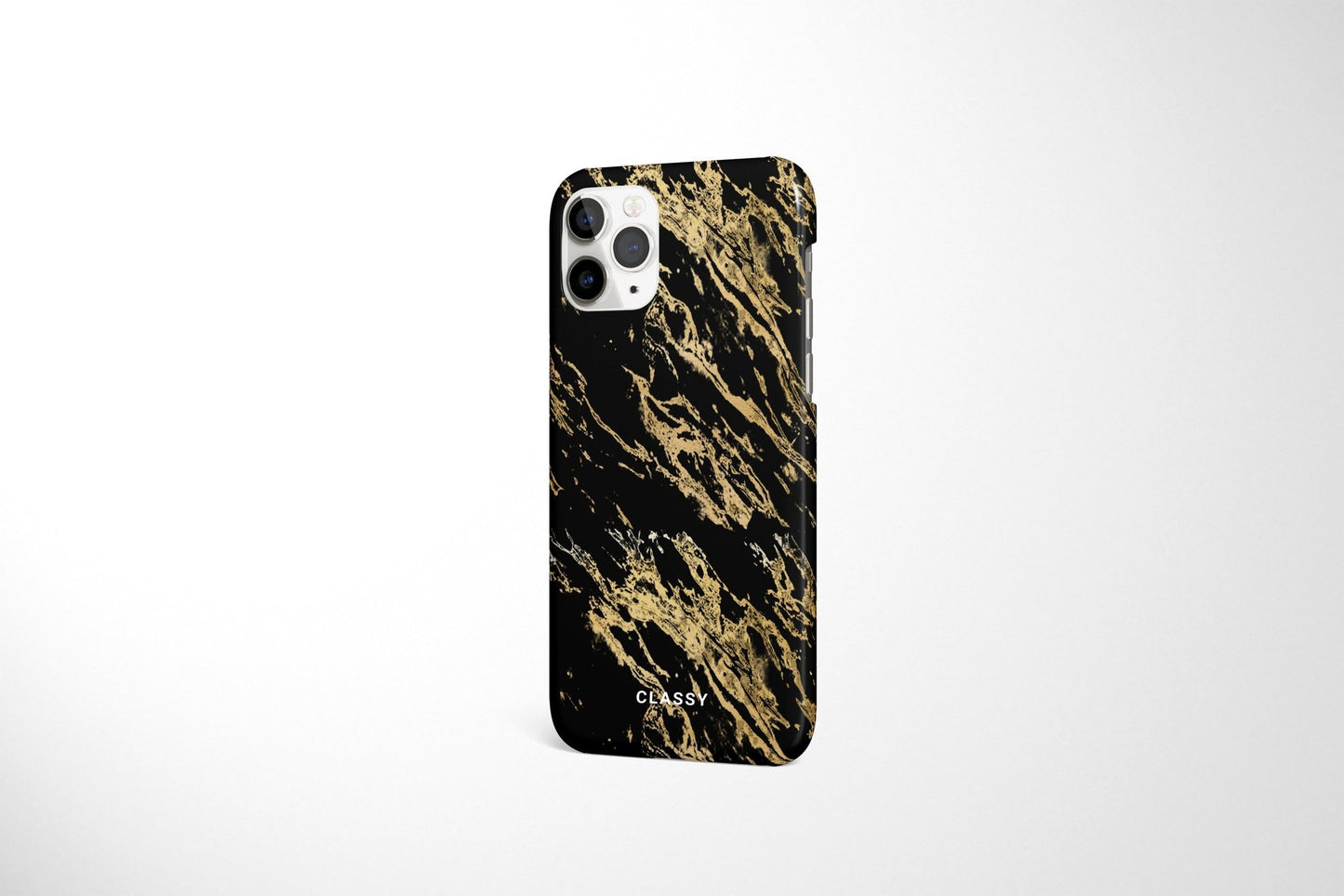 Black Snap Case with Gold Pattern - Classy Cases - Phone Case - iPhone 12 Pro Max - Glossy -
