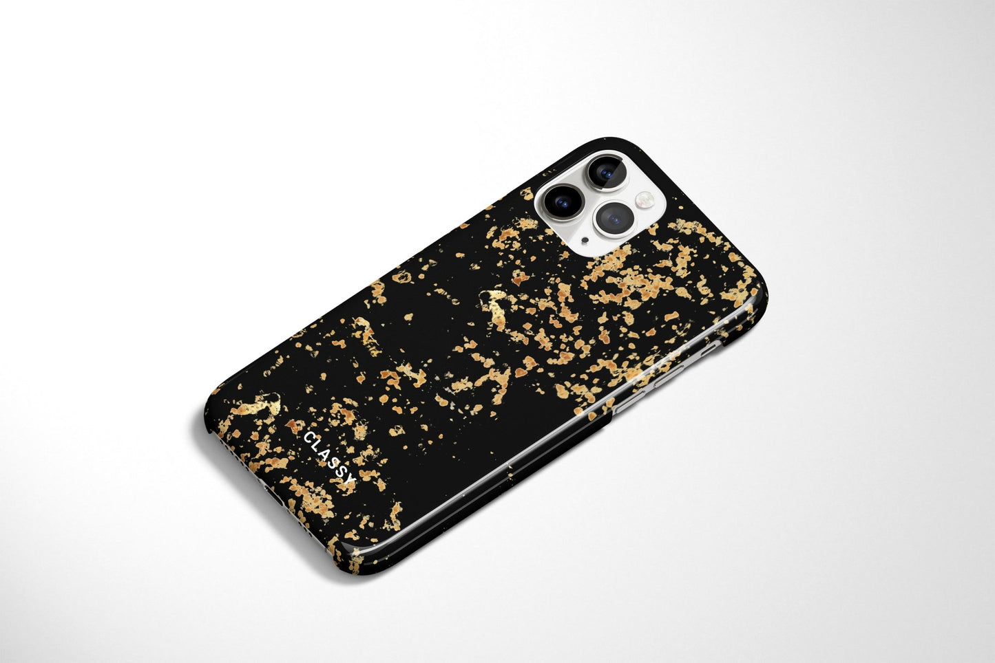 Black Snap Case with Gold Sprinkles - Classy Cases
