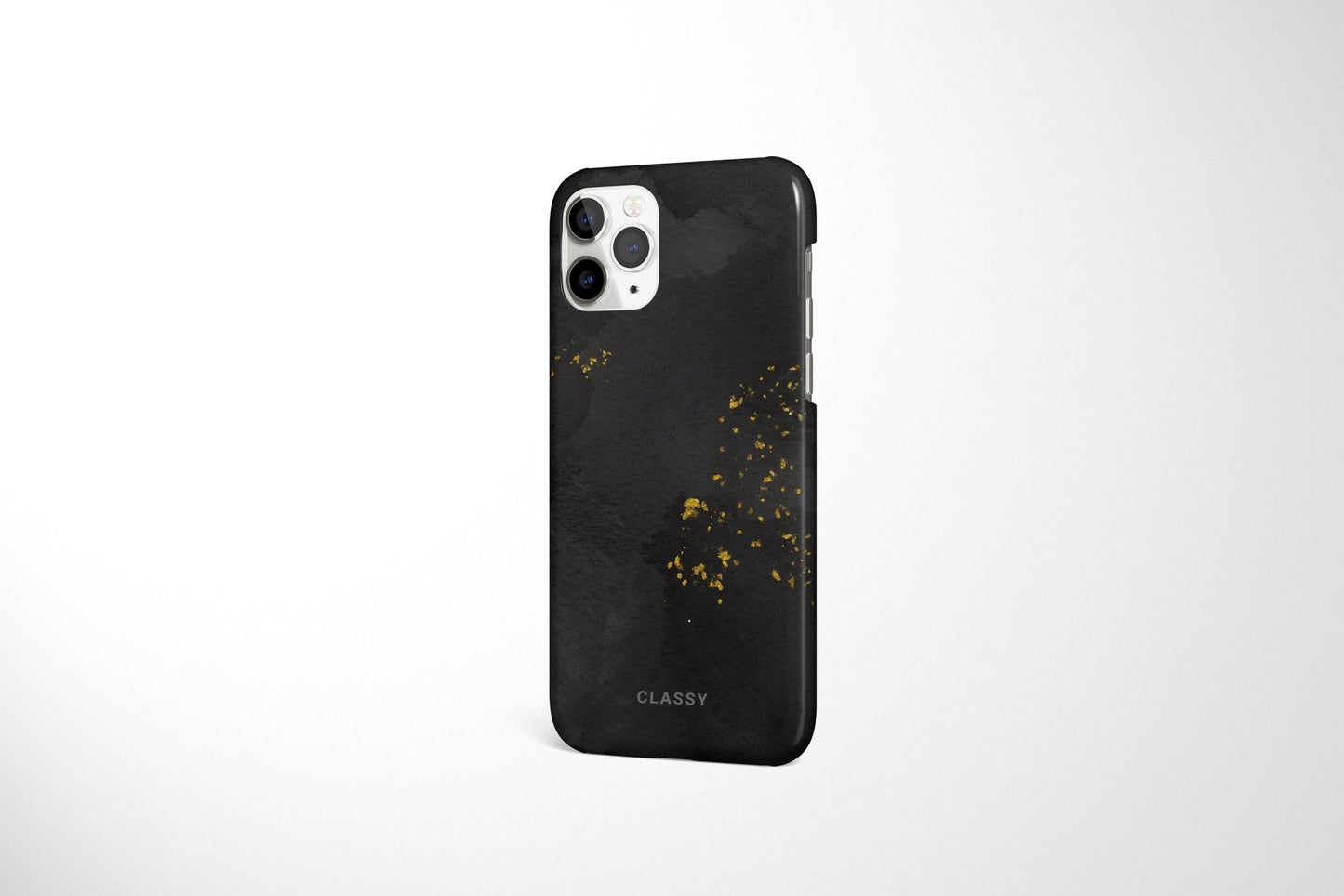 Black Snap Case with Gold Sprinkles - Classy Cases