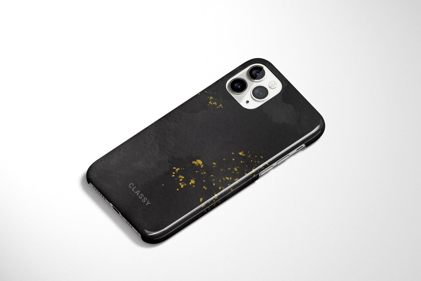 Black Snap Case with Gold Sprinkles - Classy Cases