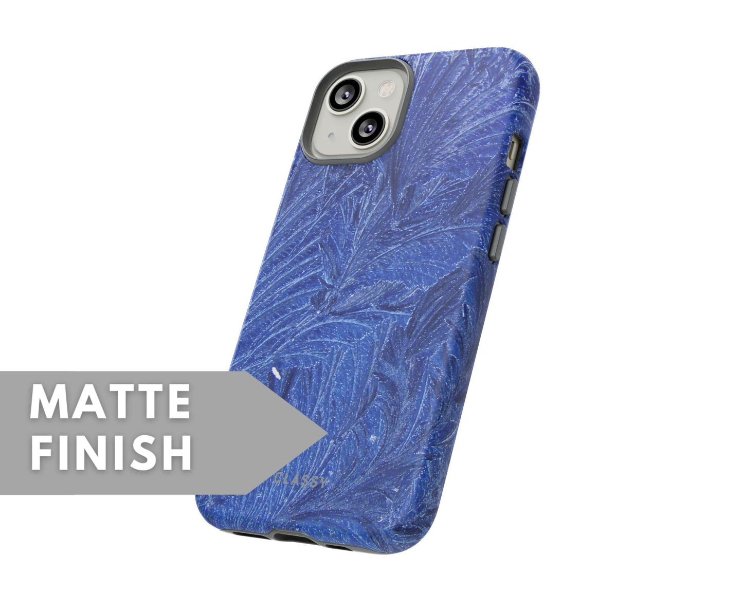 Blue Leaves Tough Case - Classy Cases - Phone Case - iPhone 15 - Glossy -
