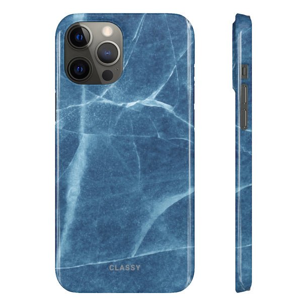 Blue Marble Snap Case - Classy Cases - Phone Case - iPhone 12 Pro Max - Glossy -